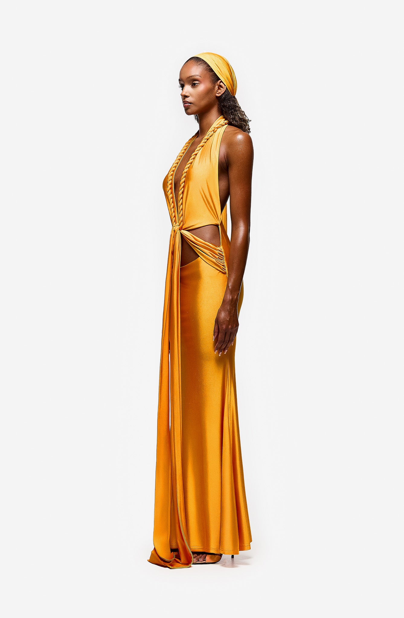 Taya Cut Out Dress - Papaya