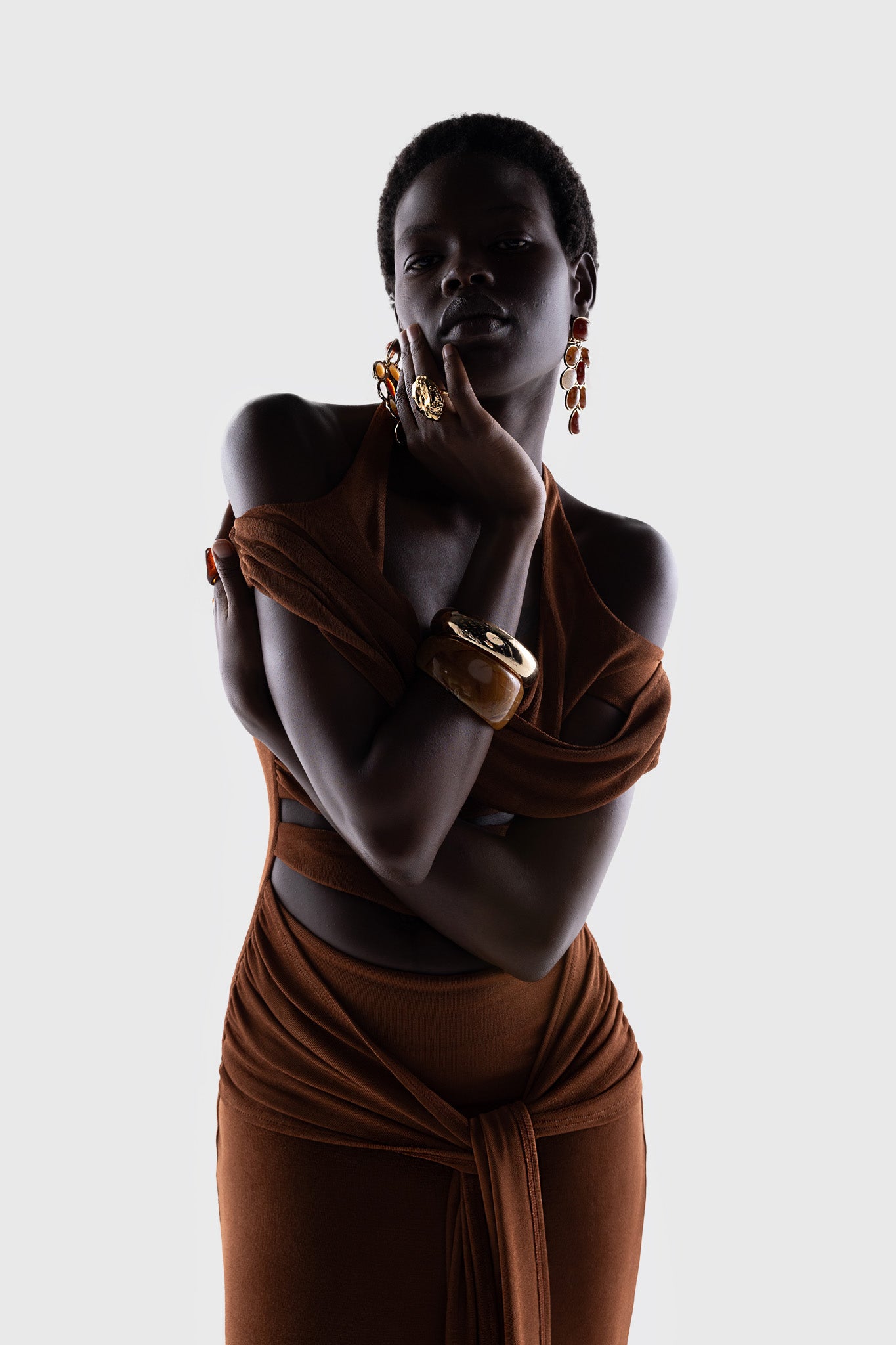 Cut Out Halter Maxi - Spiced Latte