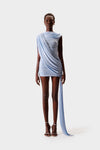 Alaya Sleeveless Draped Mini - Clear Sky
