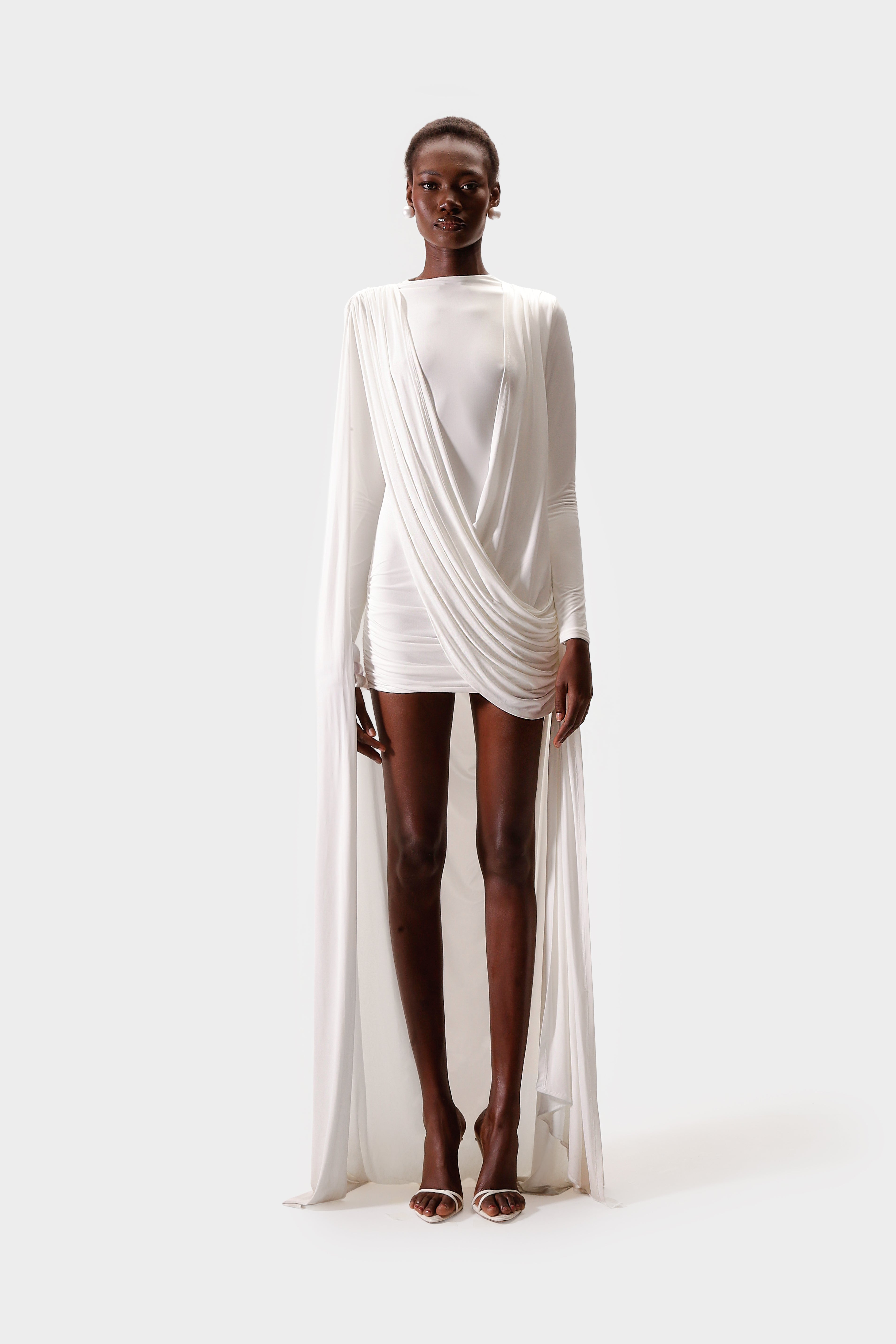 Draped Cape Mini - White