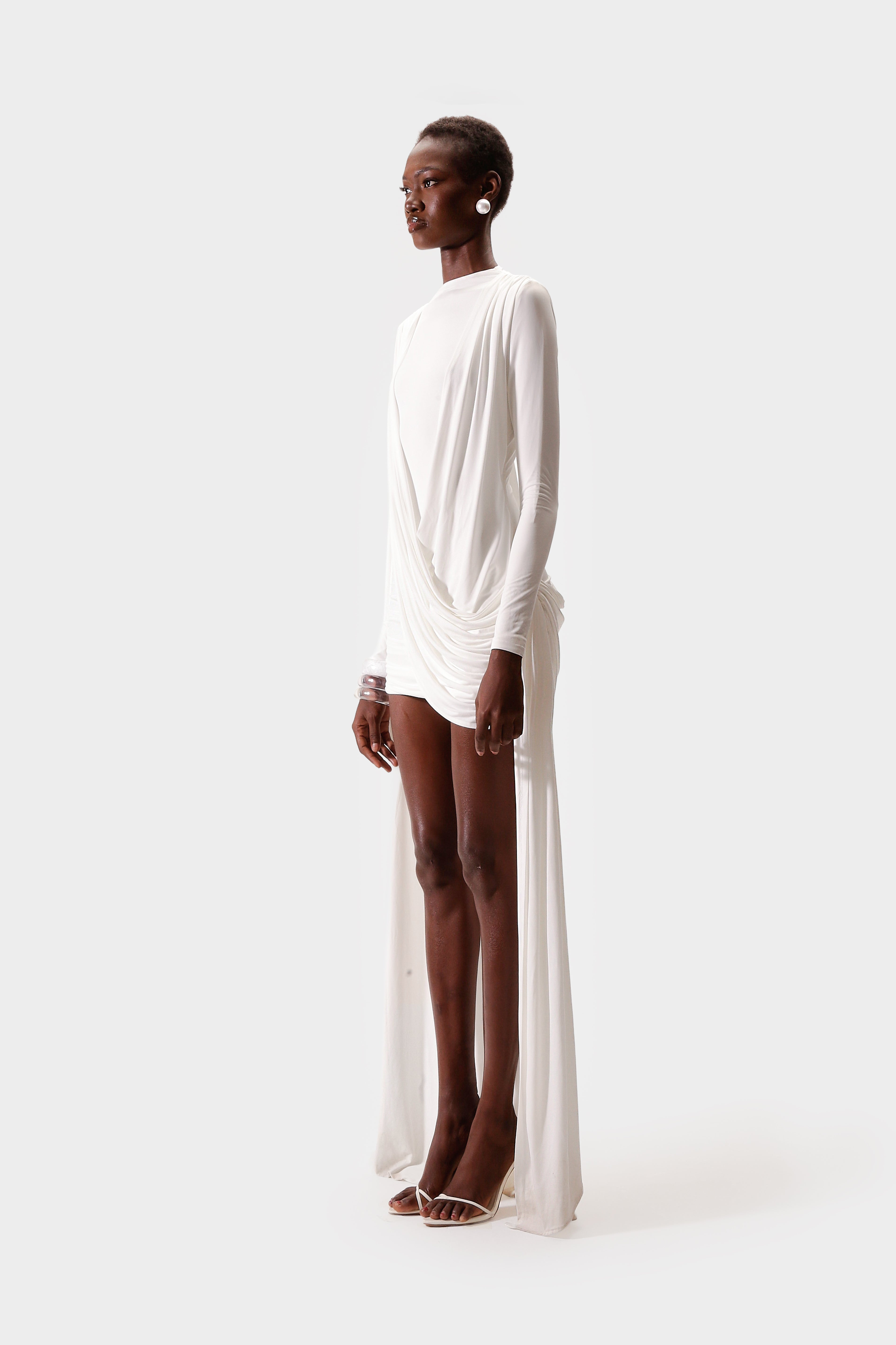 Draped Cape Mini - White