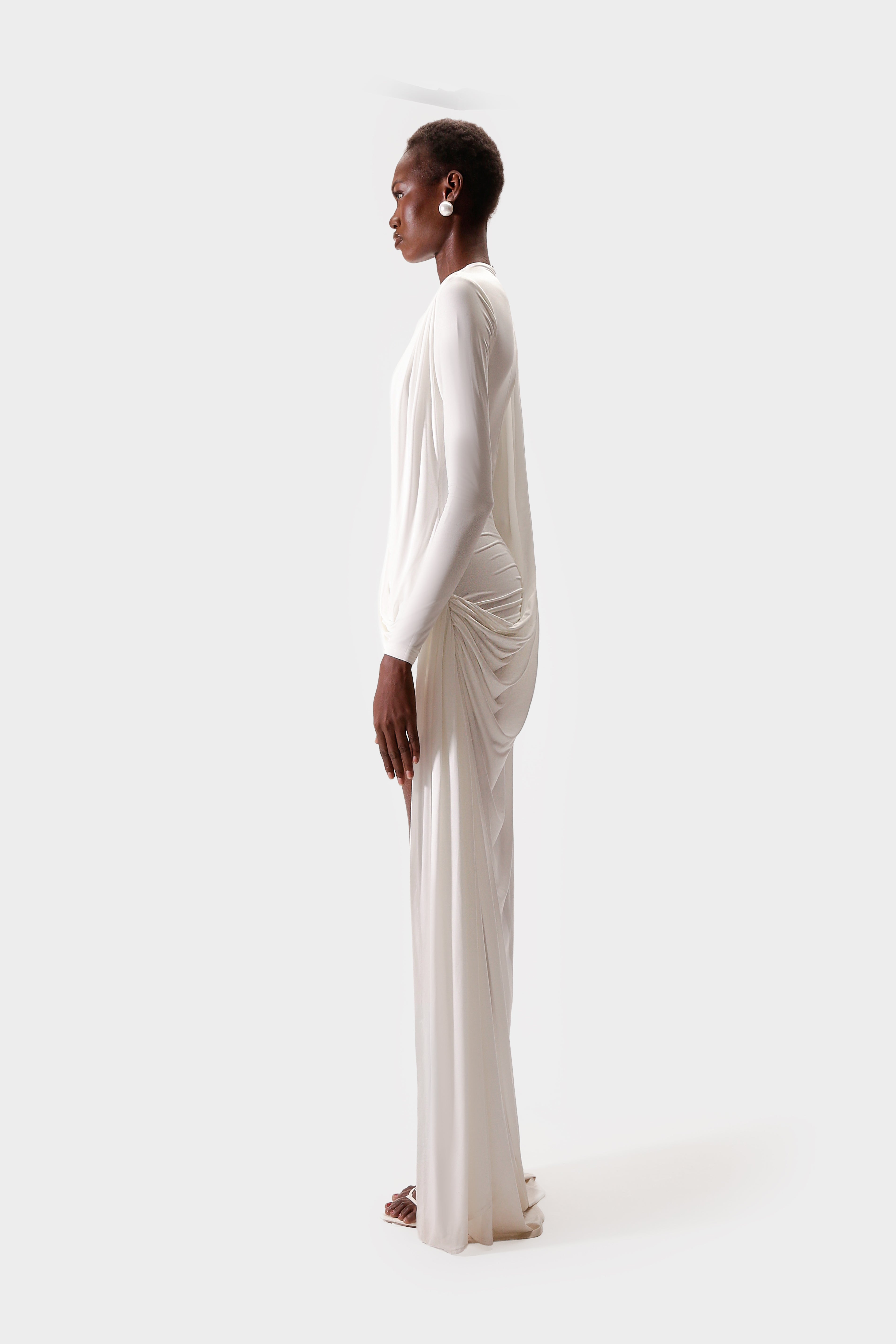 Draped Cape Mini - White