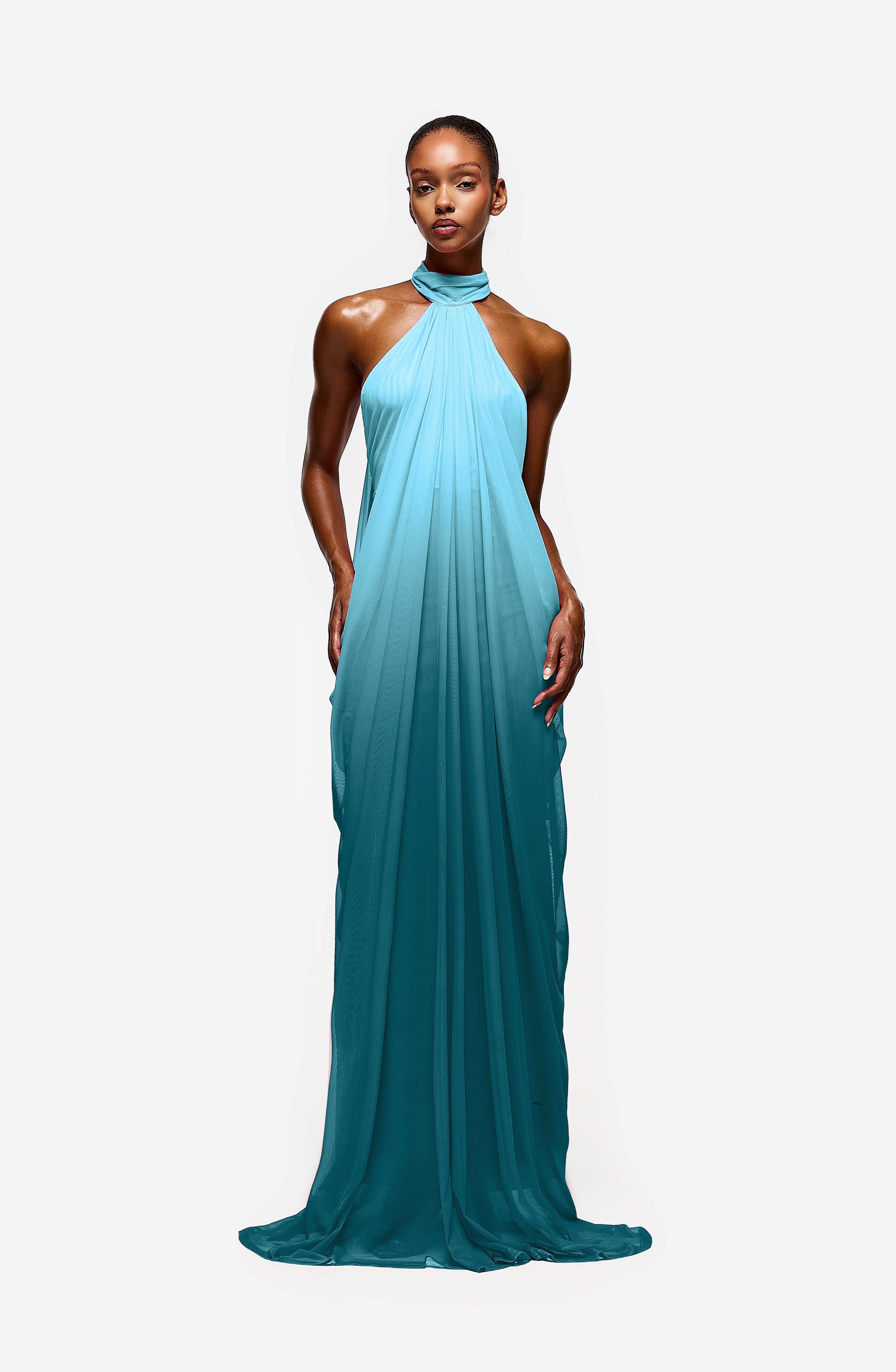 Draped Waterfall Maxi - Bahama Blue - PRE ORDER