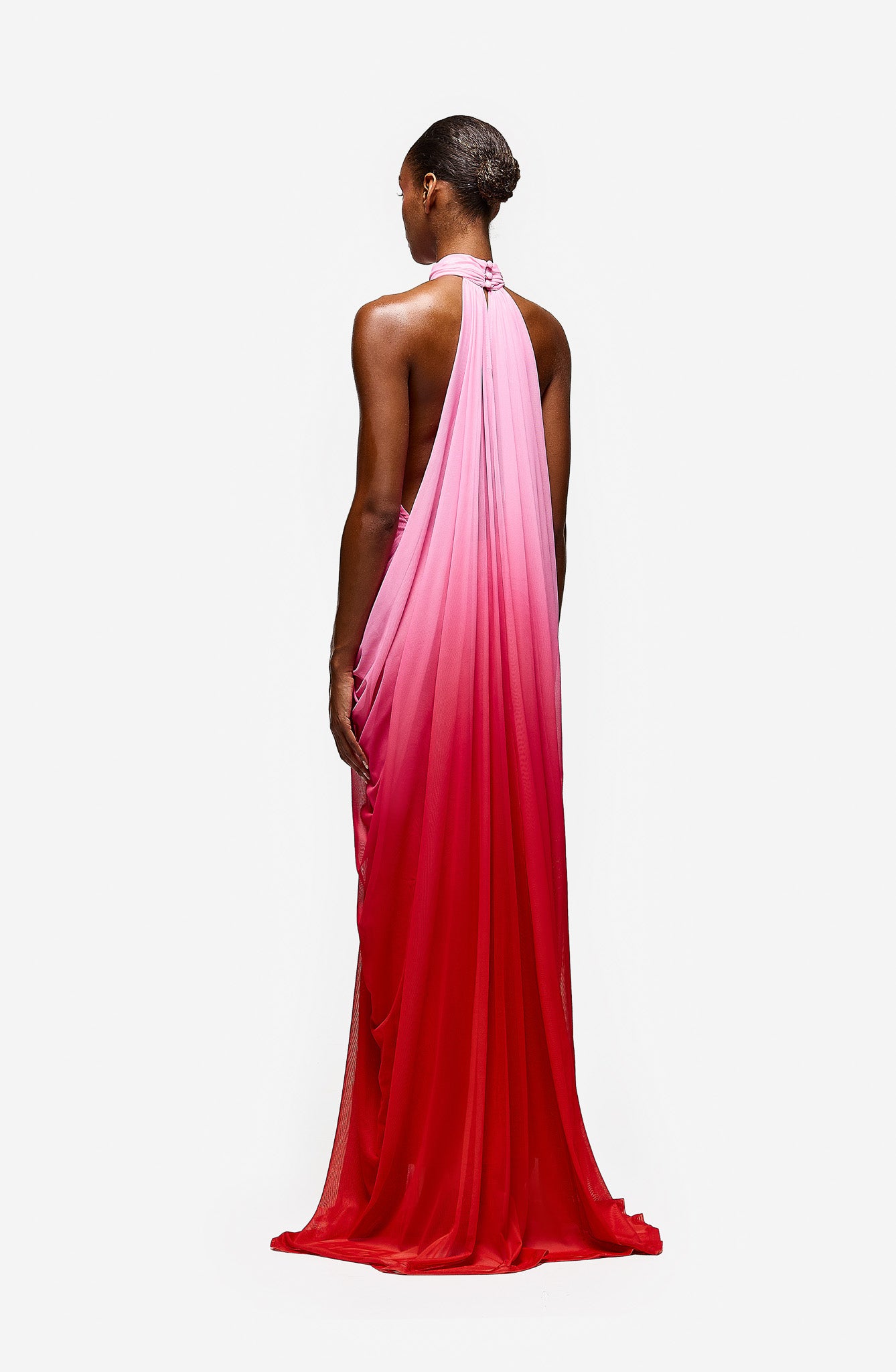 Draped Waterfall Maxi - Flamingo