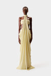 Draped Chiffon Maxi - Butter Yellow