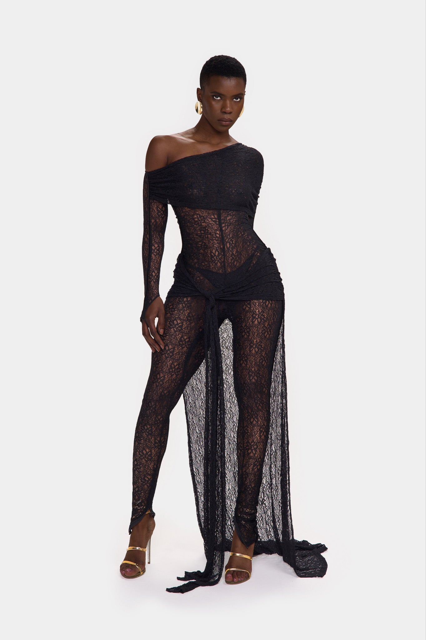 Kayya Lace Jumpsuit - Panther – BBXBRAND