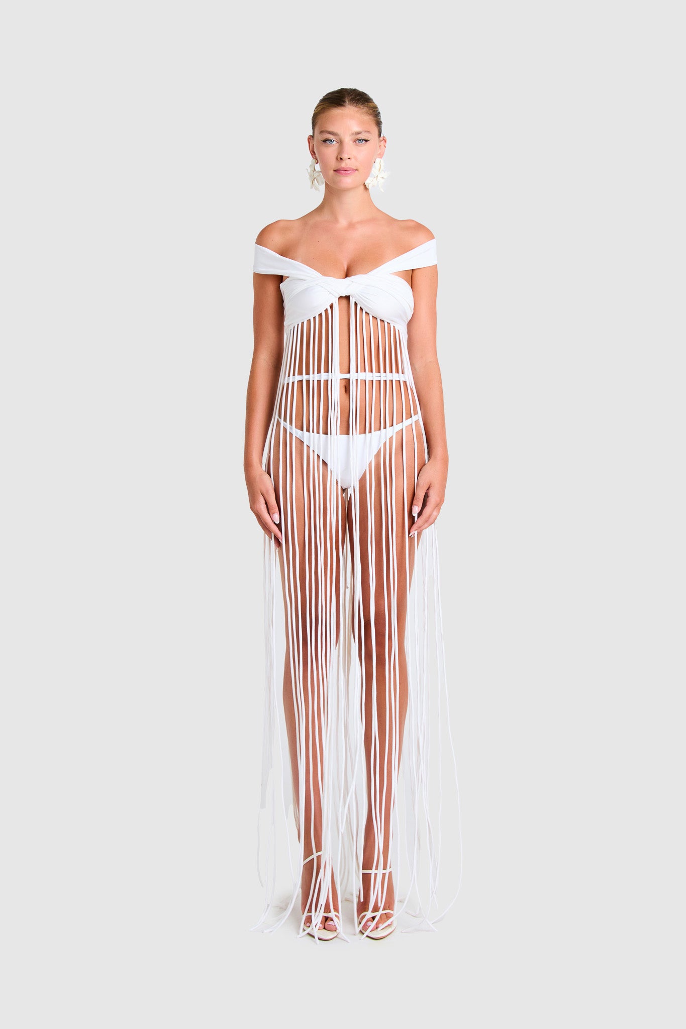 Kesh Tassel Top - White