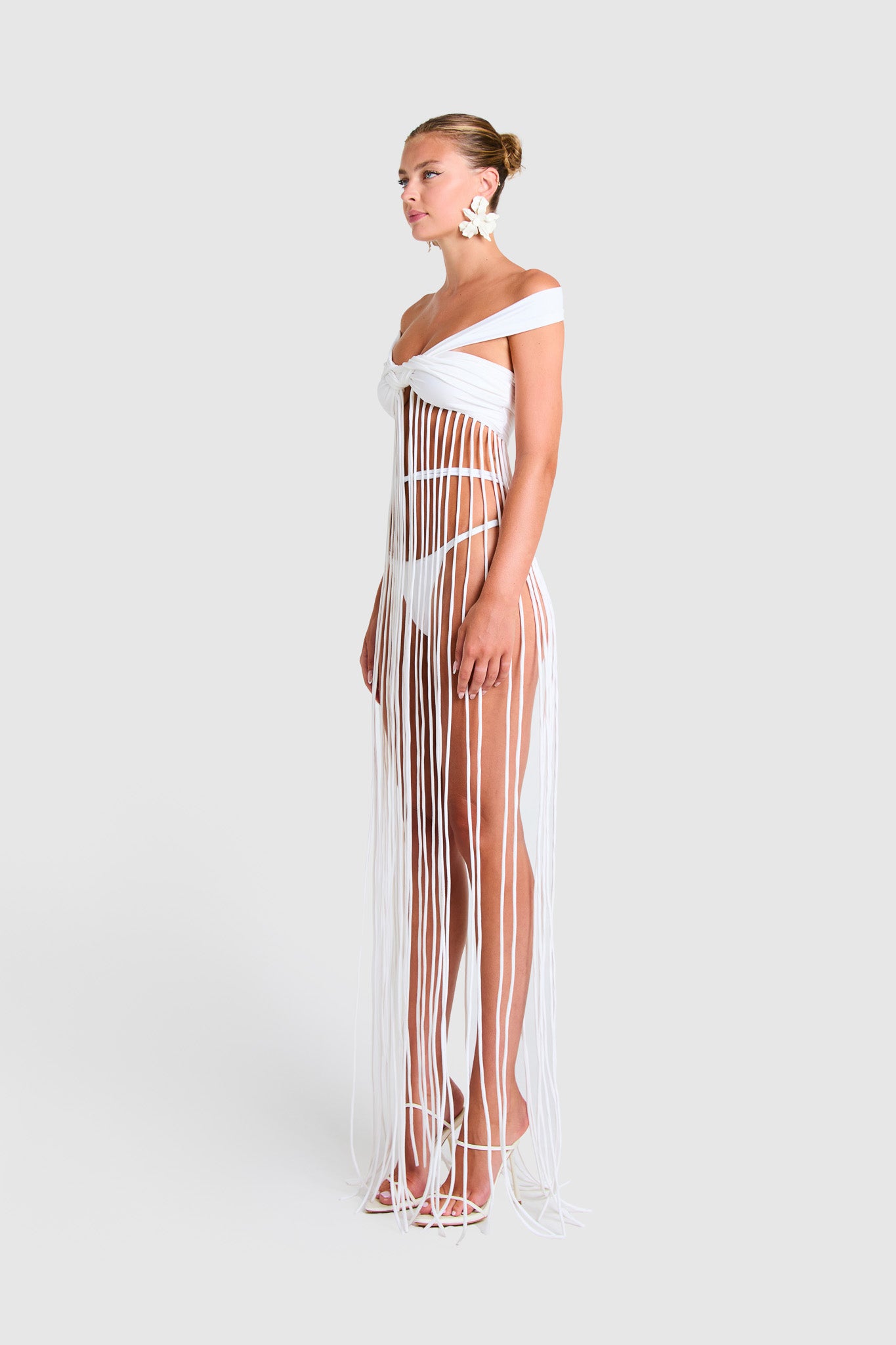 Kesh Tassel Top - White