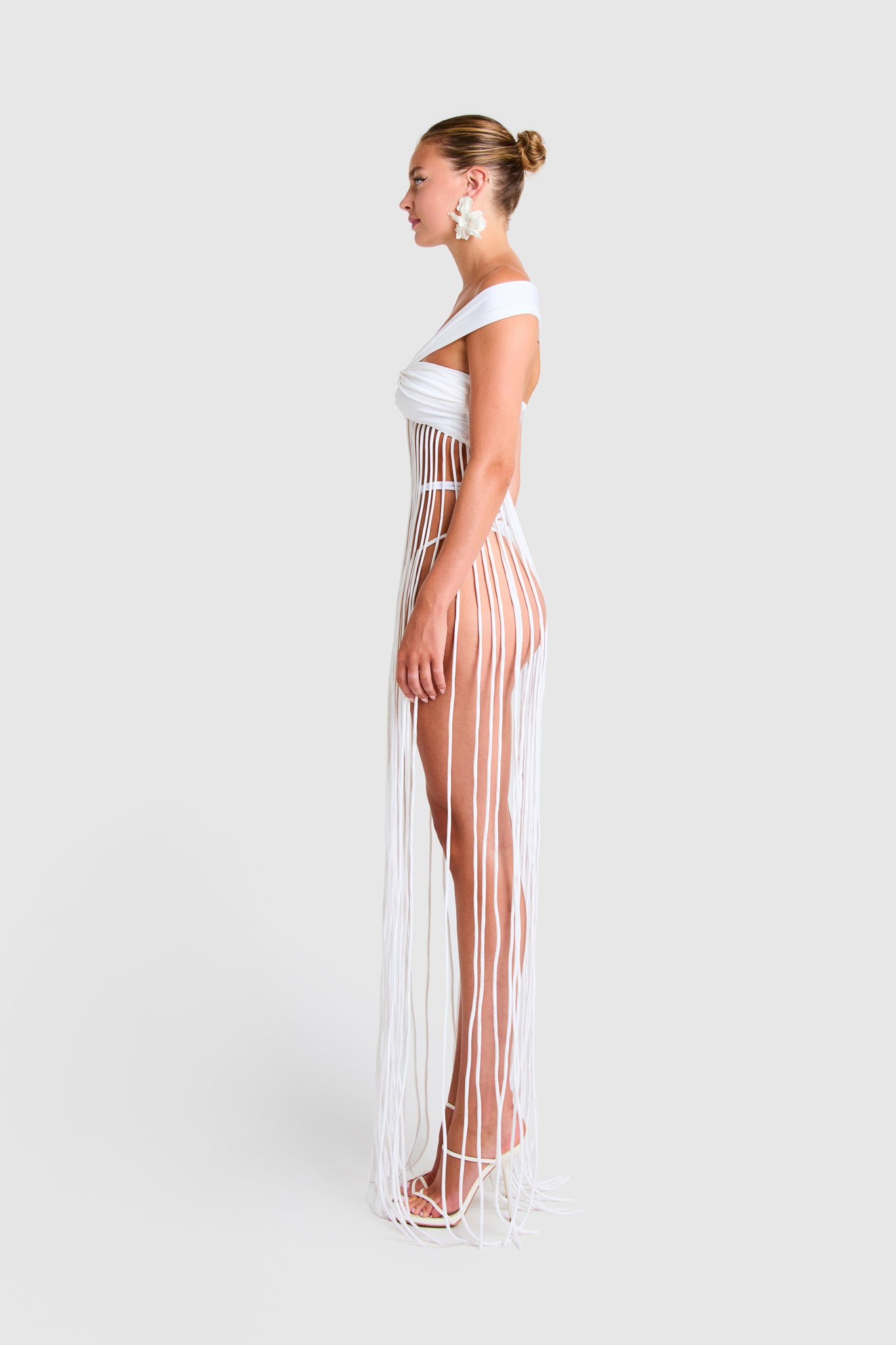 Kesh Tassel Top - White