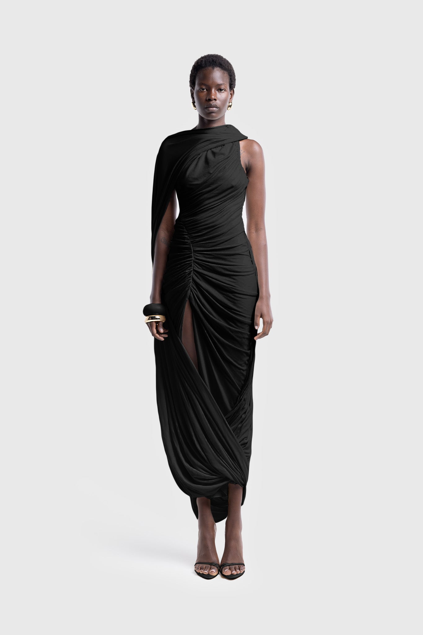 ペ*ノ様 clesste  OX DRESS KNIT WIDESHI Kora Asymmetric Tassel Dress - Black – BBXBRAND
