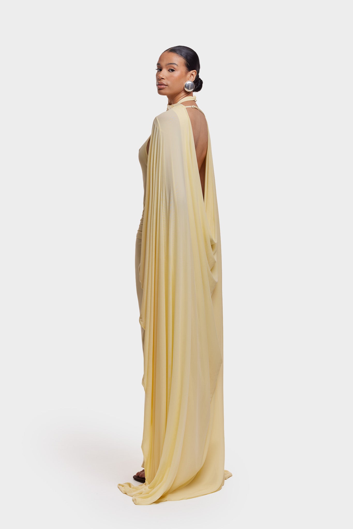 Naomi Low Back Dress - Butter Yellow  BBXBRAND