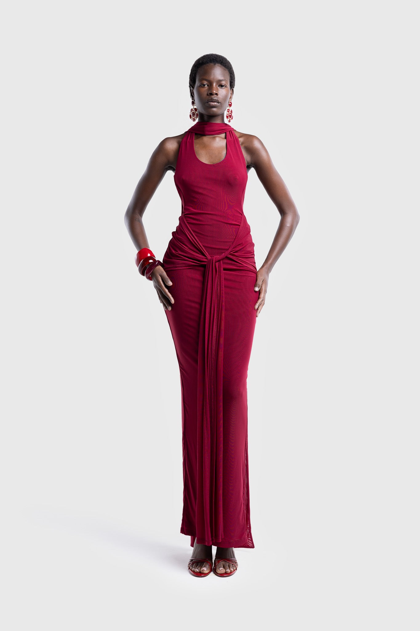 Naomi Open Back Dress - Deep Cherry – BBXBRAND