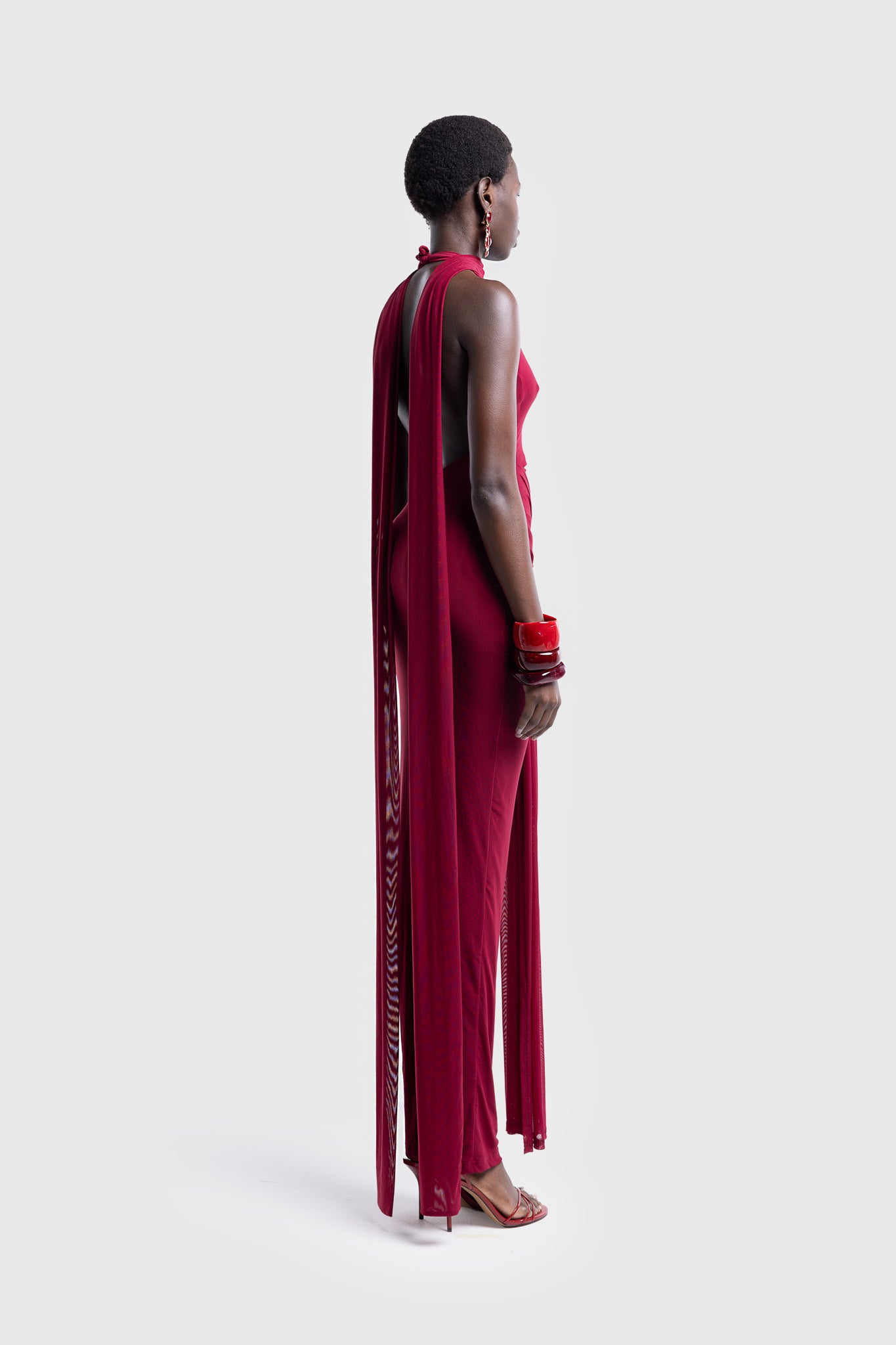 Naomi Open Back Dress - Deep Cherry – BBXBRAND