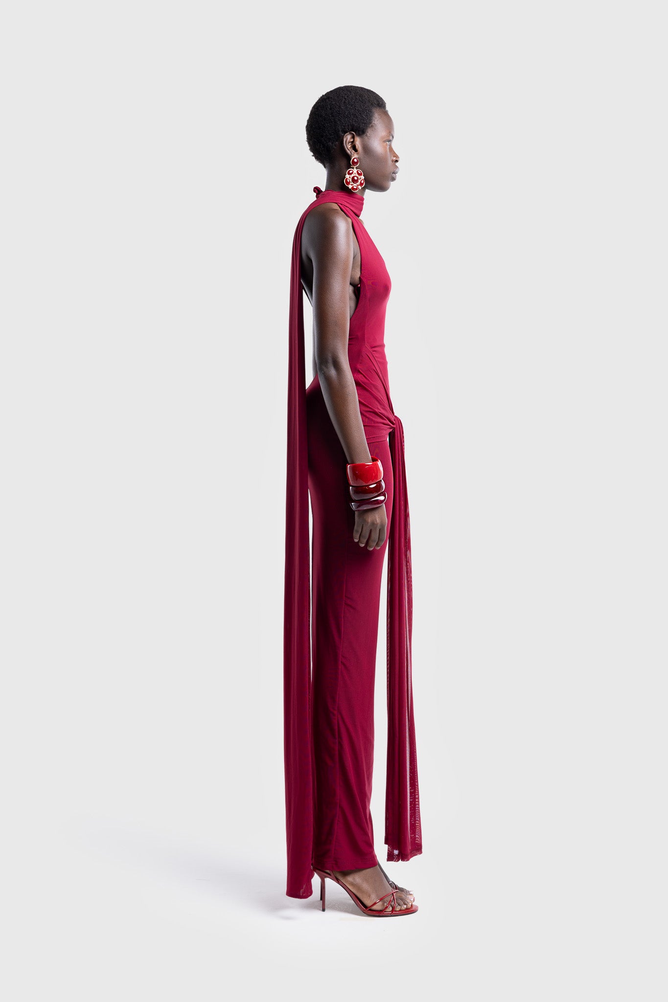 Naomi Open Back Dress - Deep Cherry – BBXBRAND