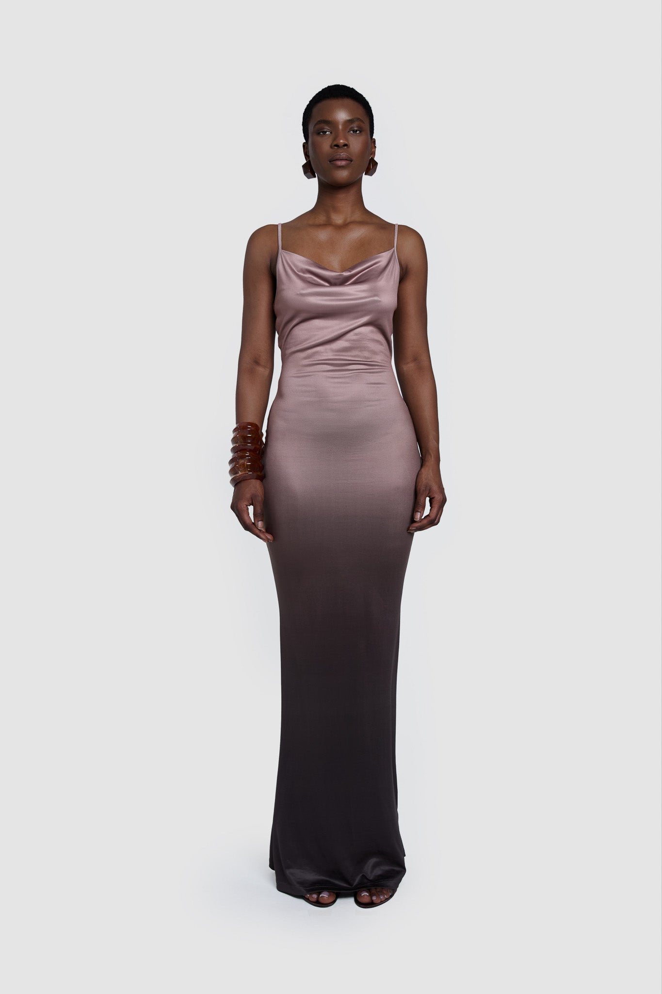 SAMPLE SALE Cowl Neck Ombre Maxi