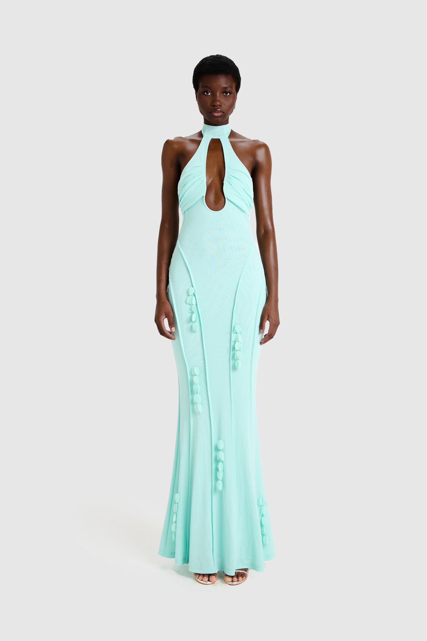 Petal Halter Maxi - Soft Lagoon