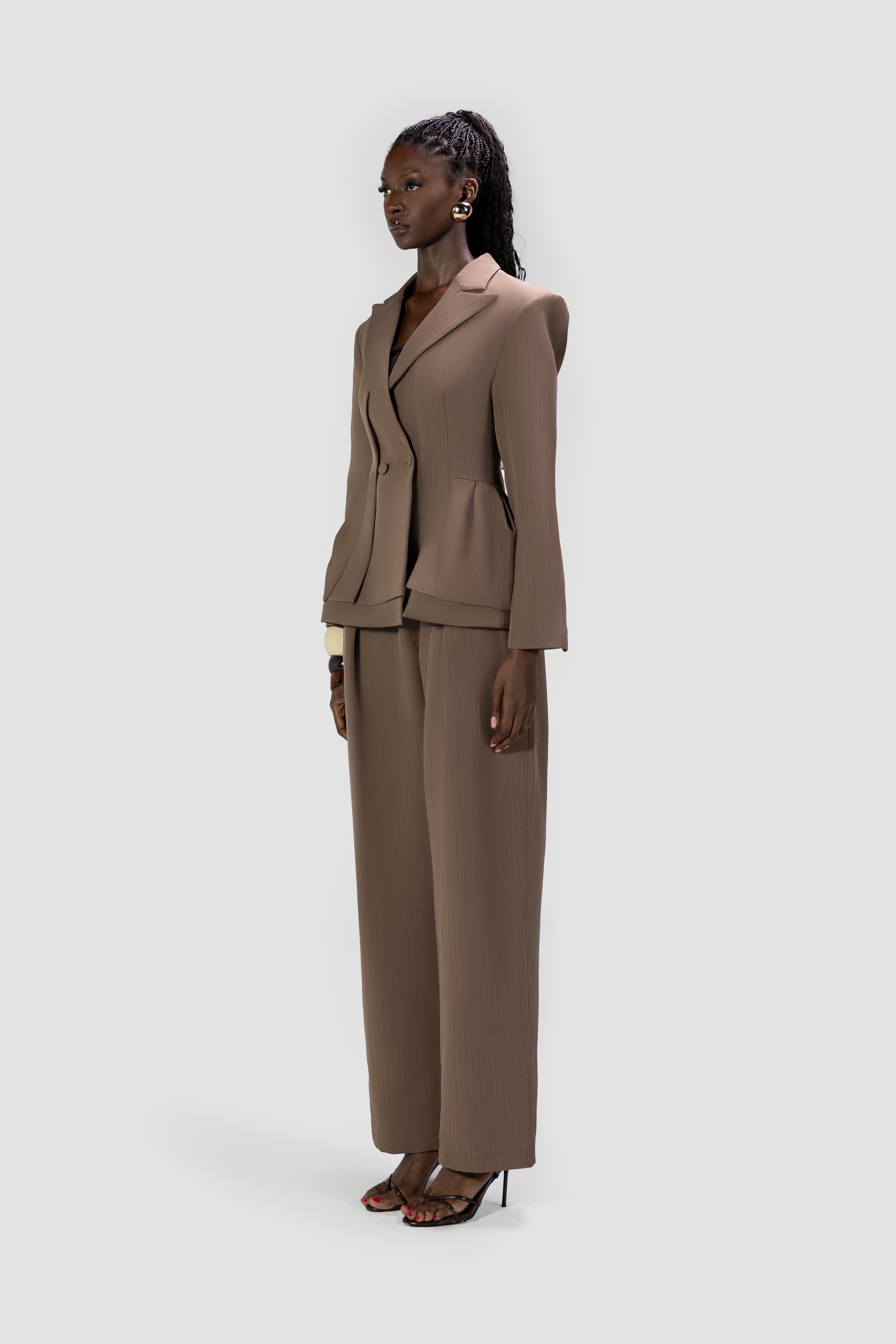 Blazer Jacket - Coco Pinstripe