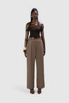 Wide Leg Suit Pants - Coco Pinstripe