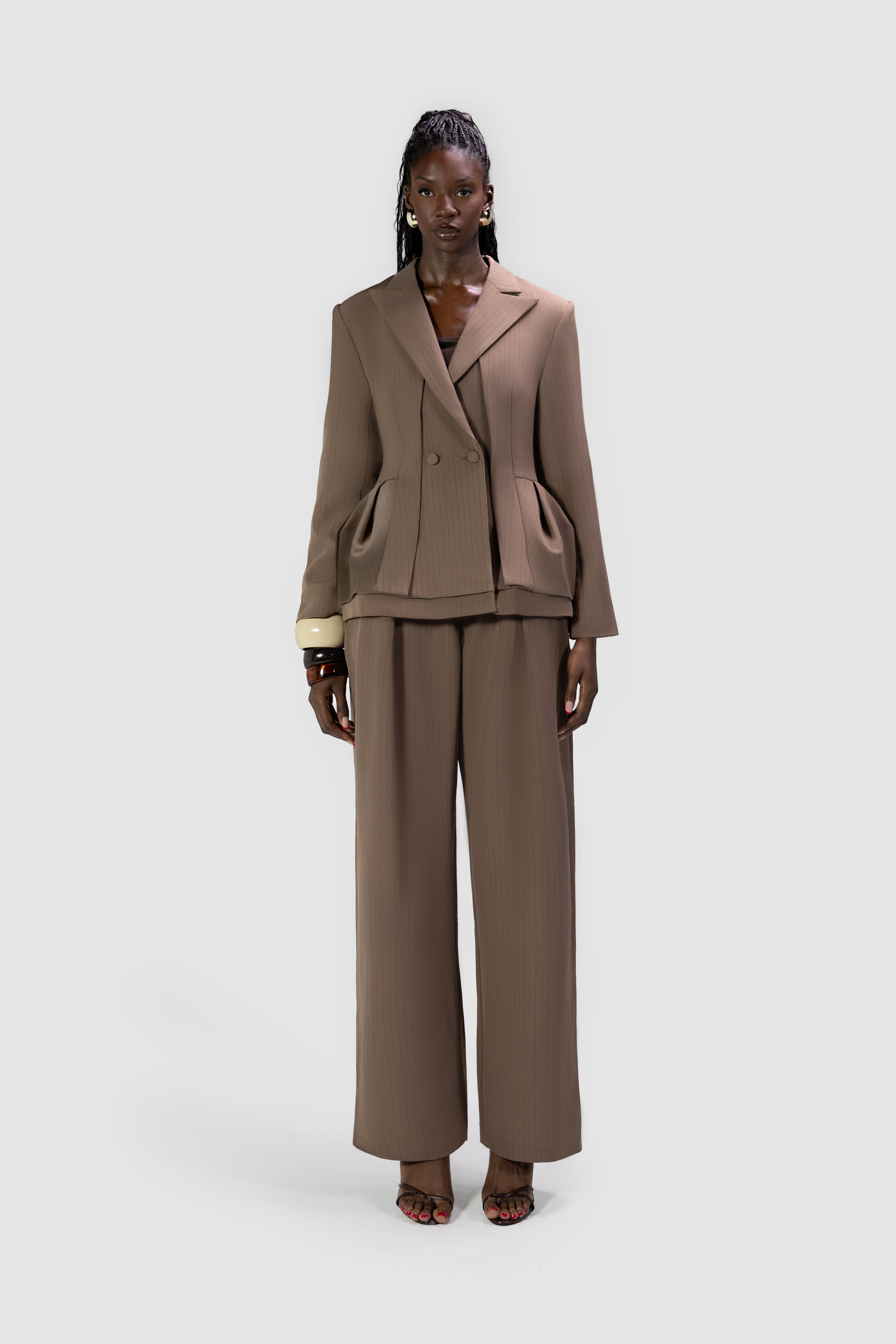 Blazer Jacket - Coco Pinstripe