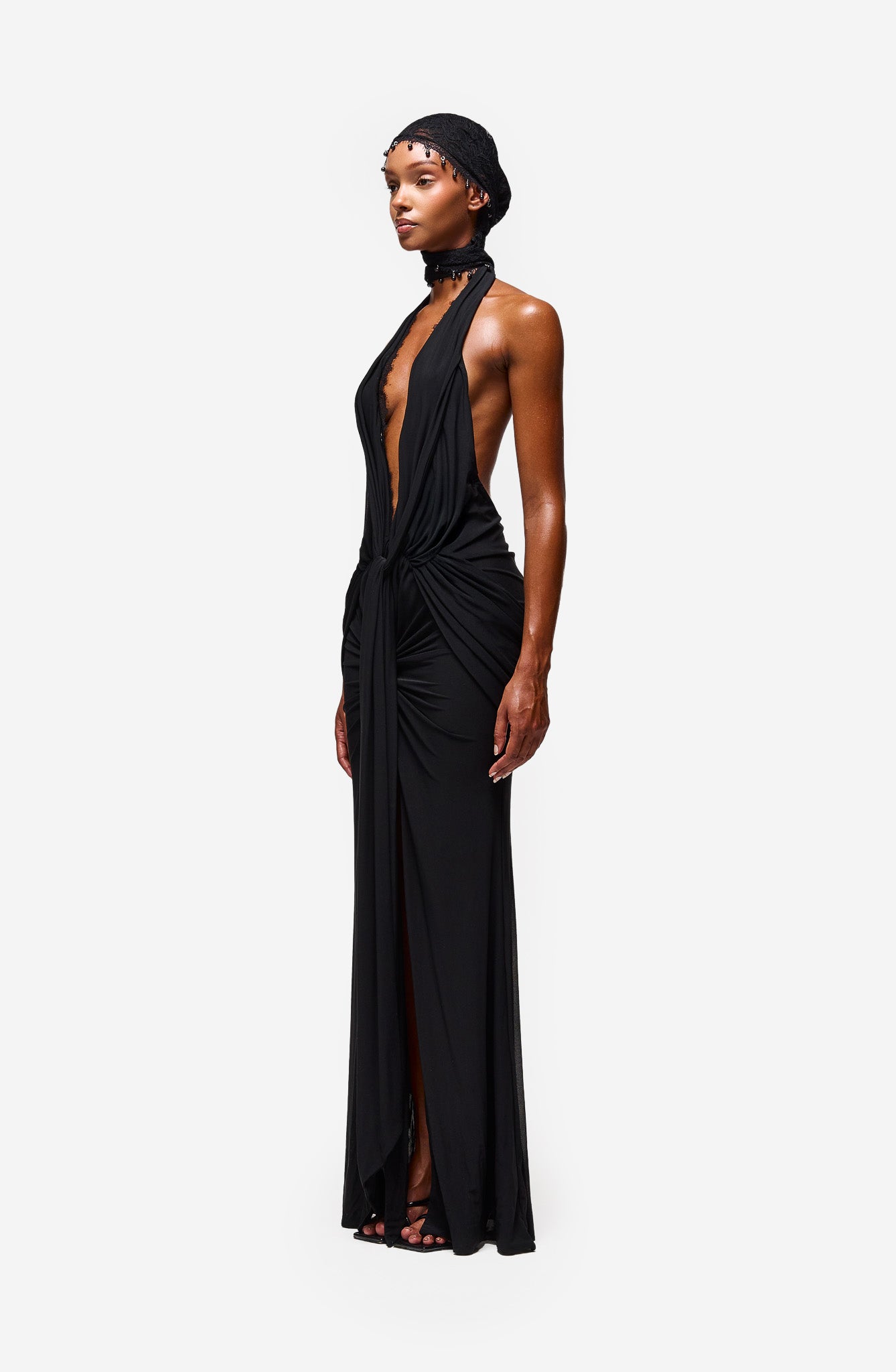 Rayani Halter Dress - Black