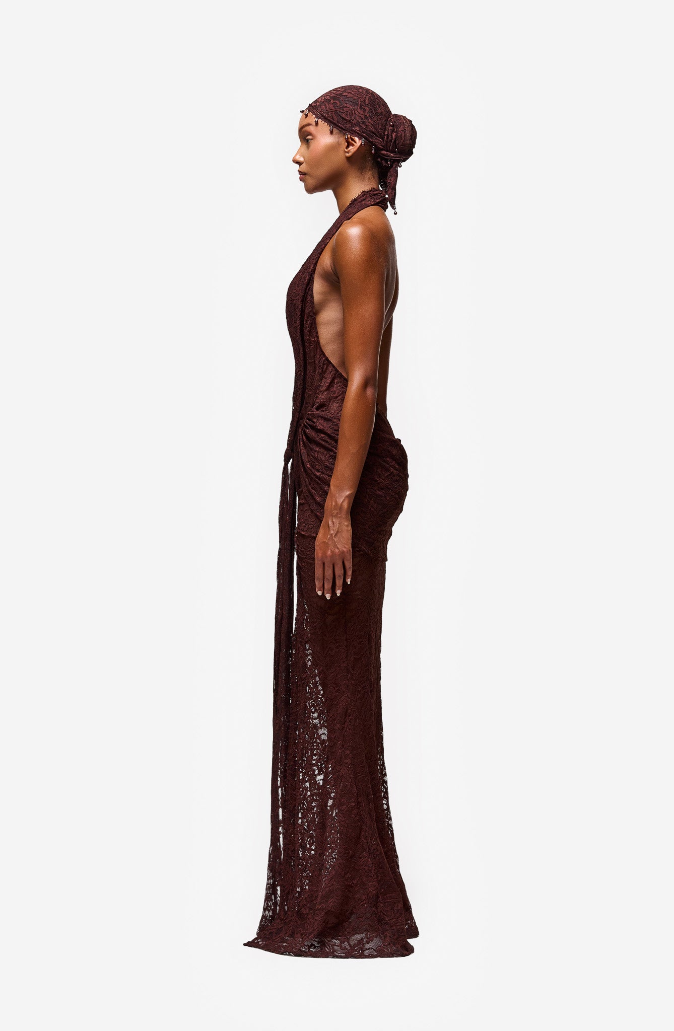 Rayani Lace Dress - Expresso Martini