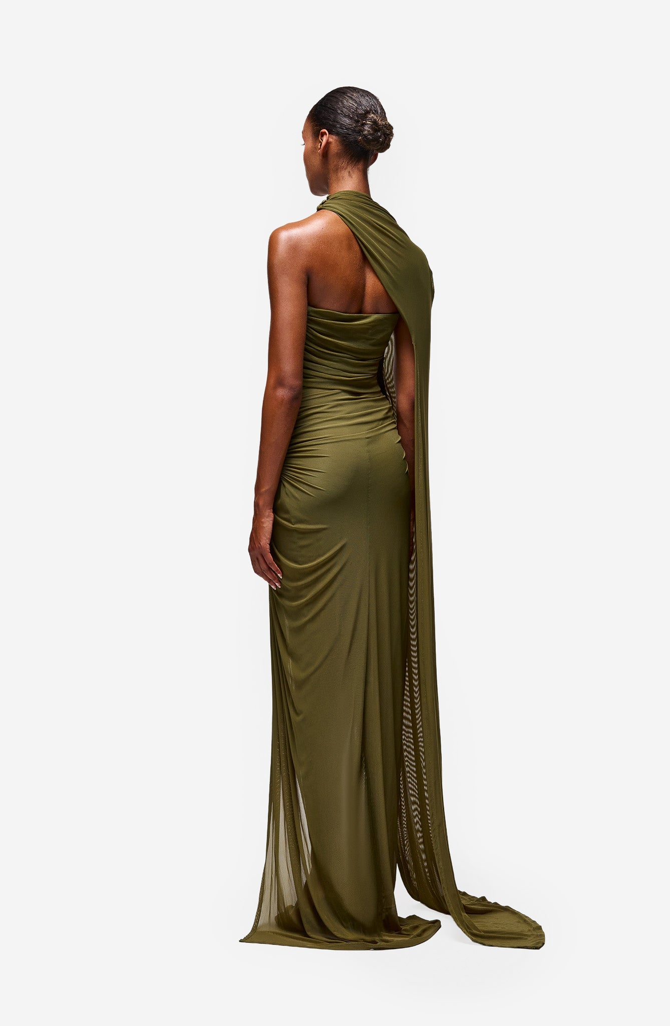 Ruched Bandeau Dress - Dirty Martini