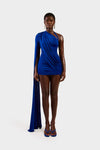 Ruched Draped Mini - Sapphire