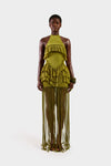 Ruffle Tassel Dress - Olive