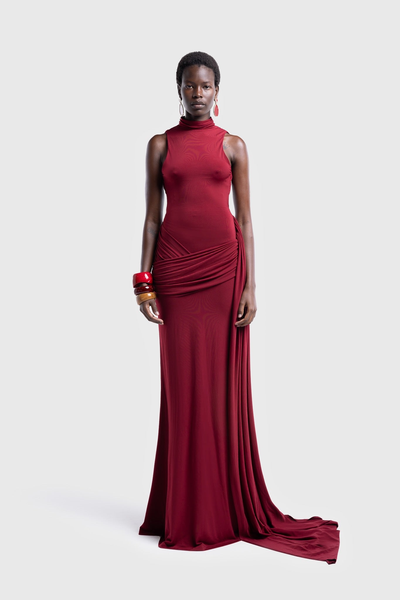 Saree Maxi - Deep Cherry