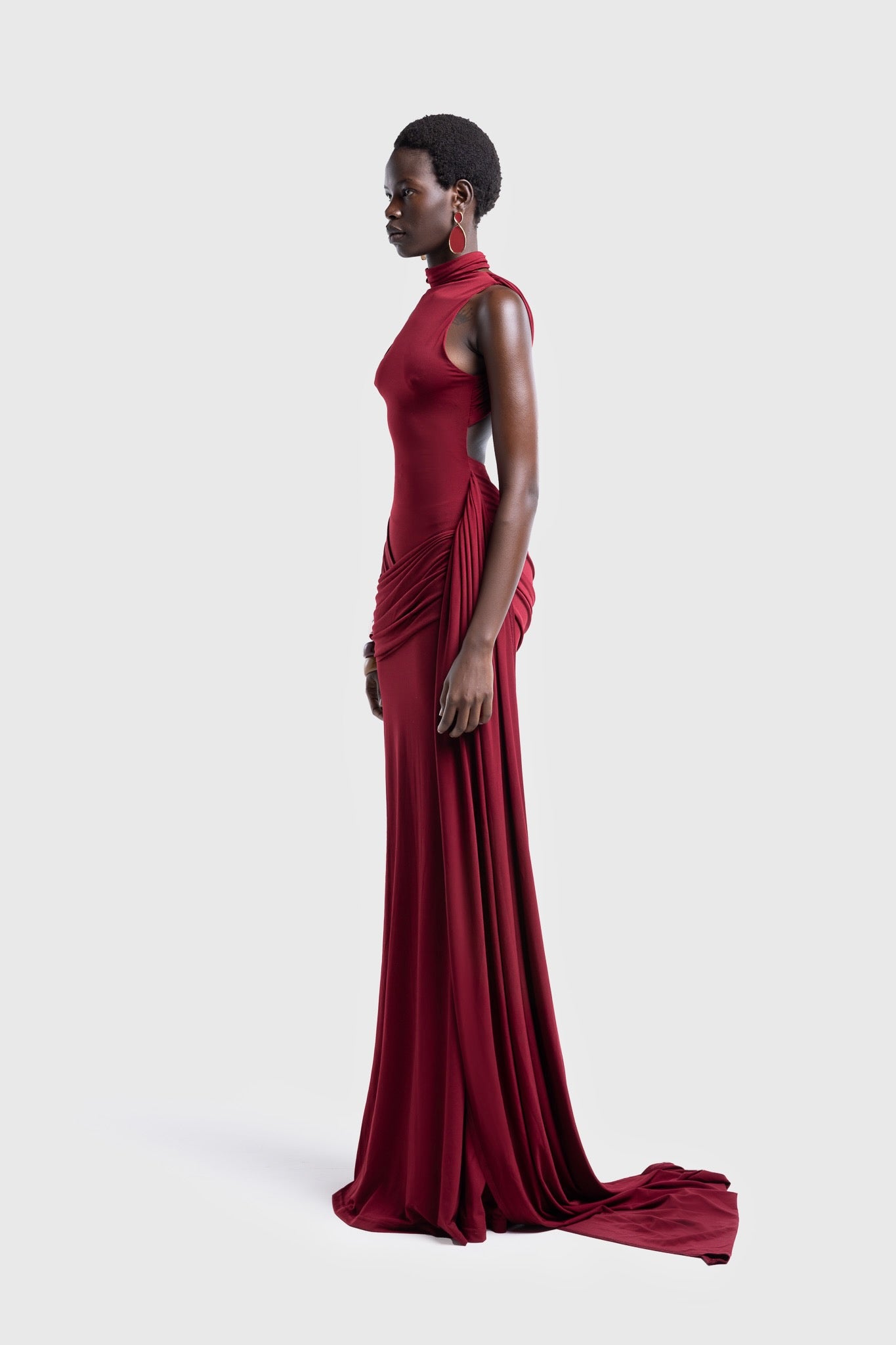 Saree Maxi - Deep Cherry