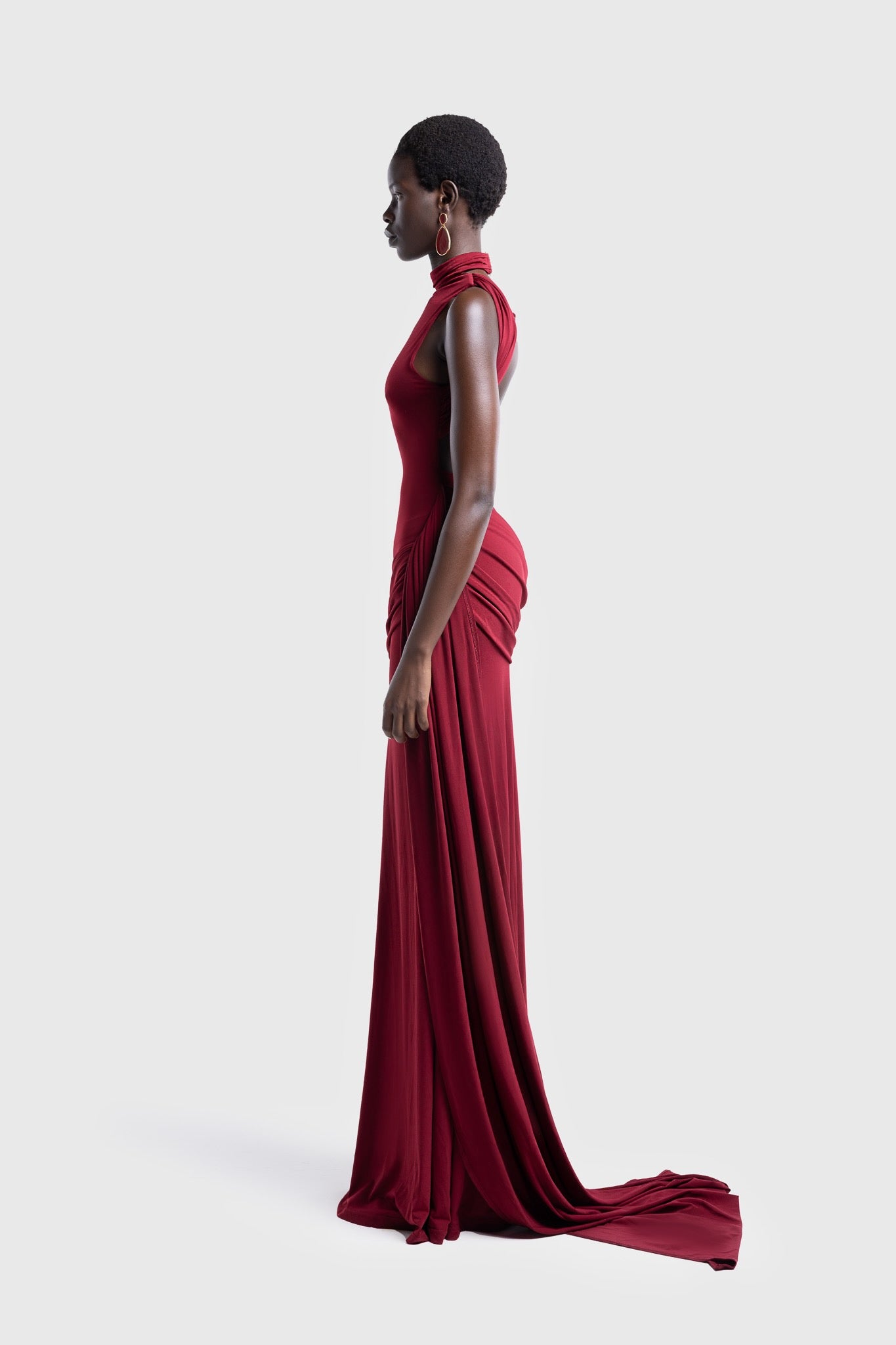 Saree Maxi - Deep Cherry