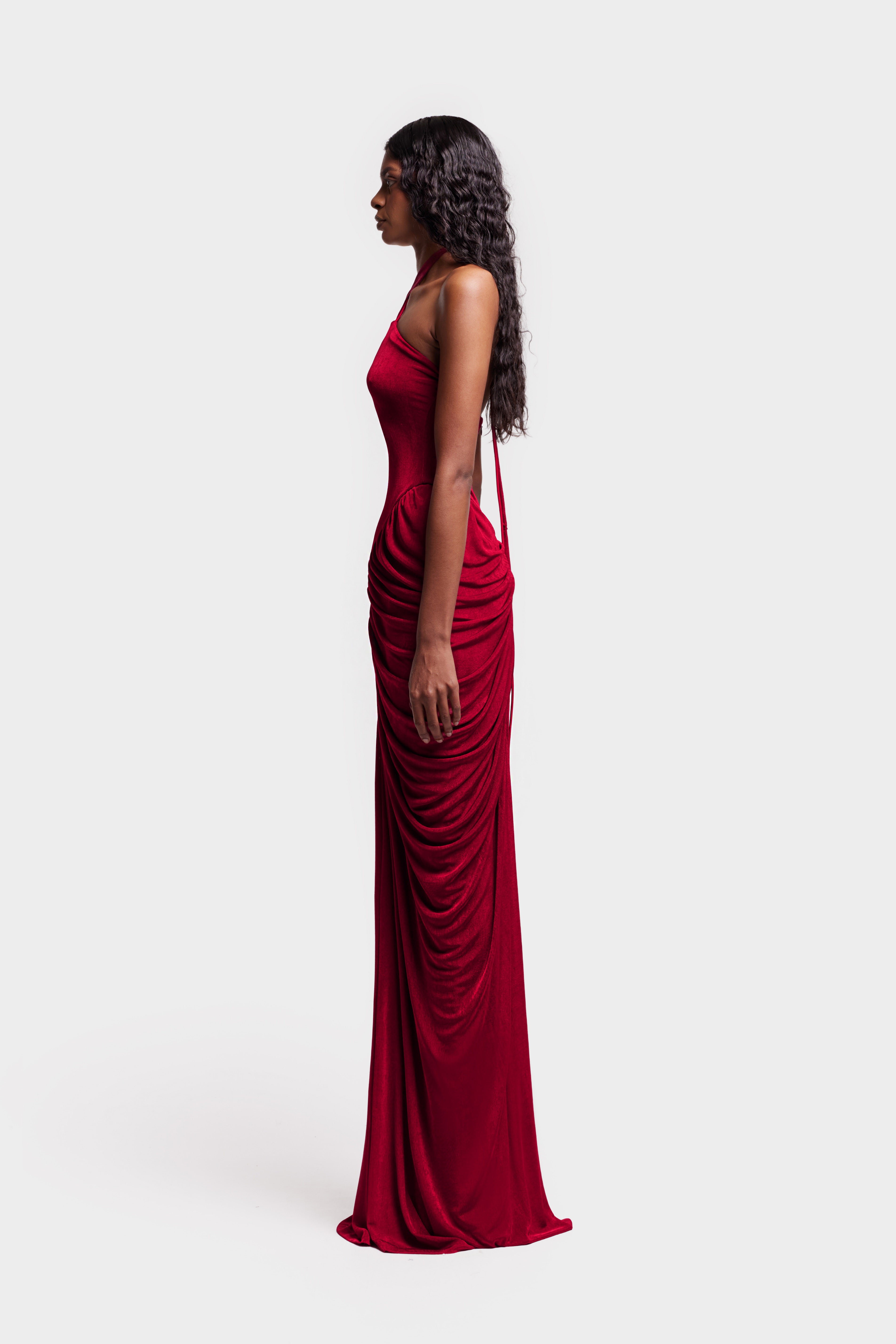 bbxbrand red dress Naomi Maxi