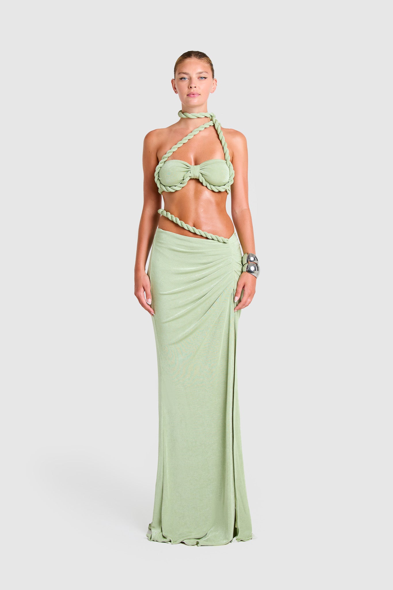 Santo Twisted Rope Bralette - Soft Matcha