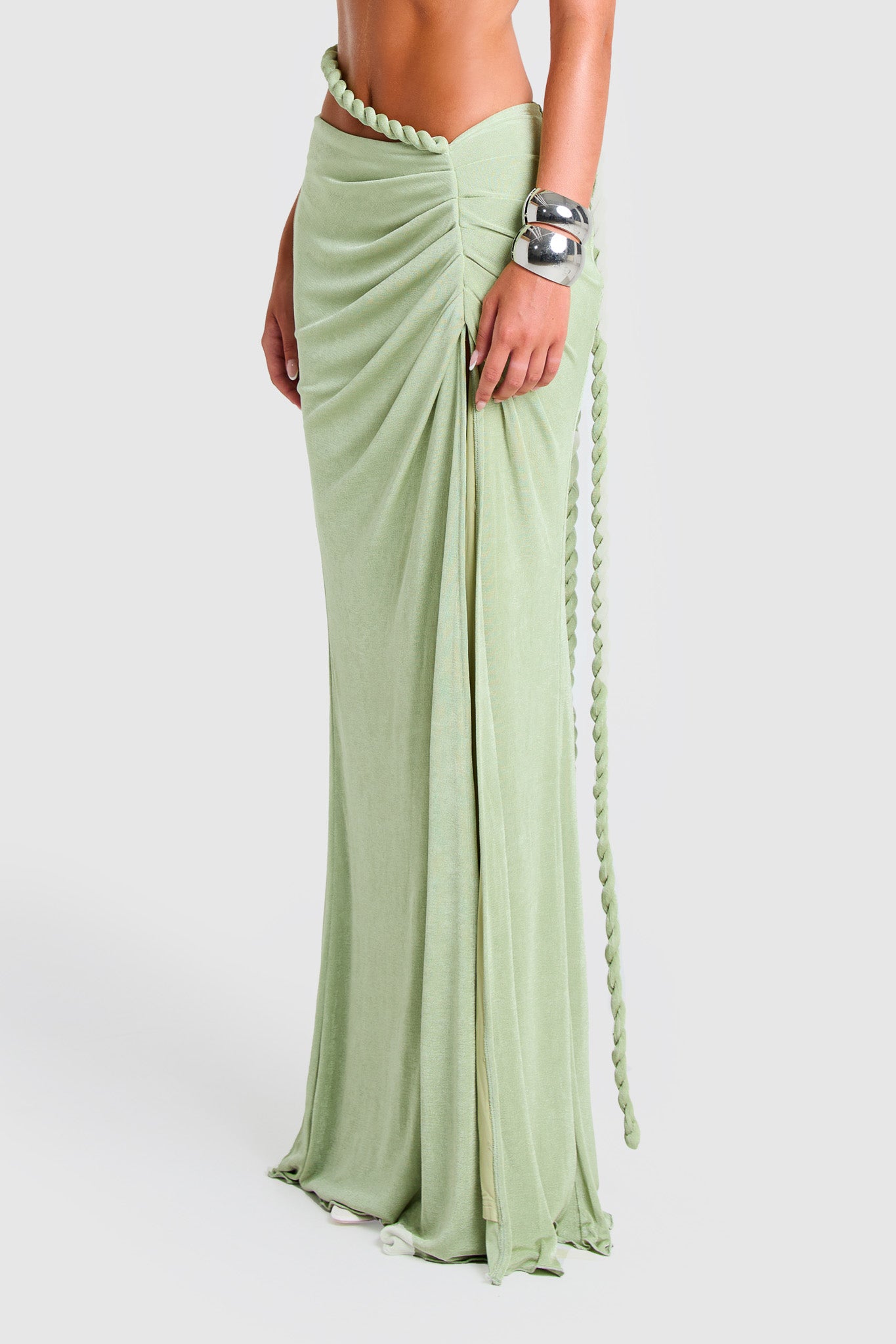 Santo Maxi Skirt - Soft Matcha