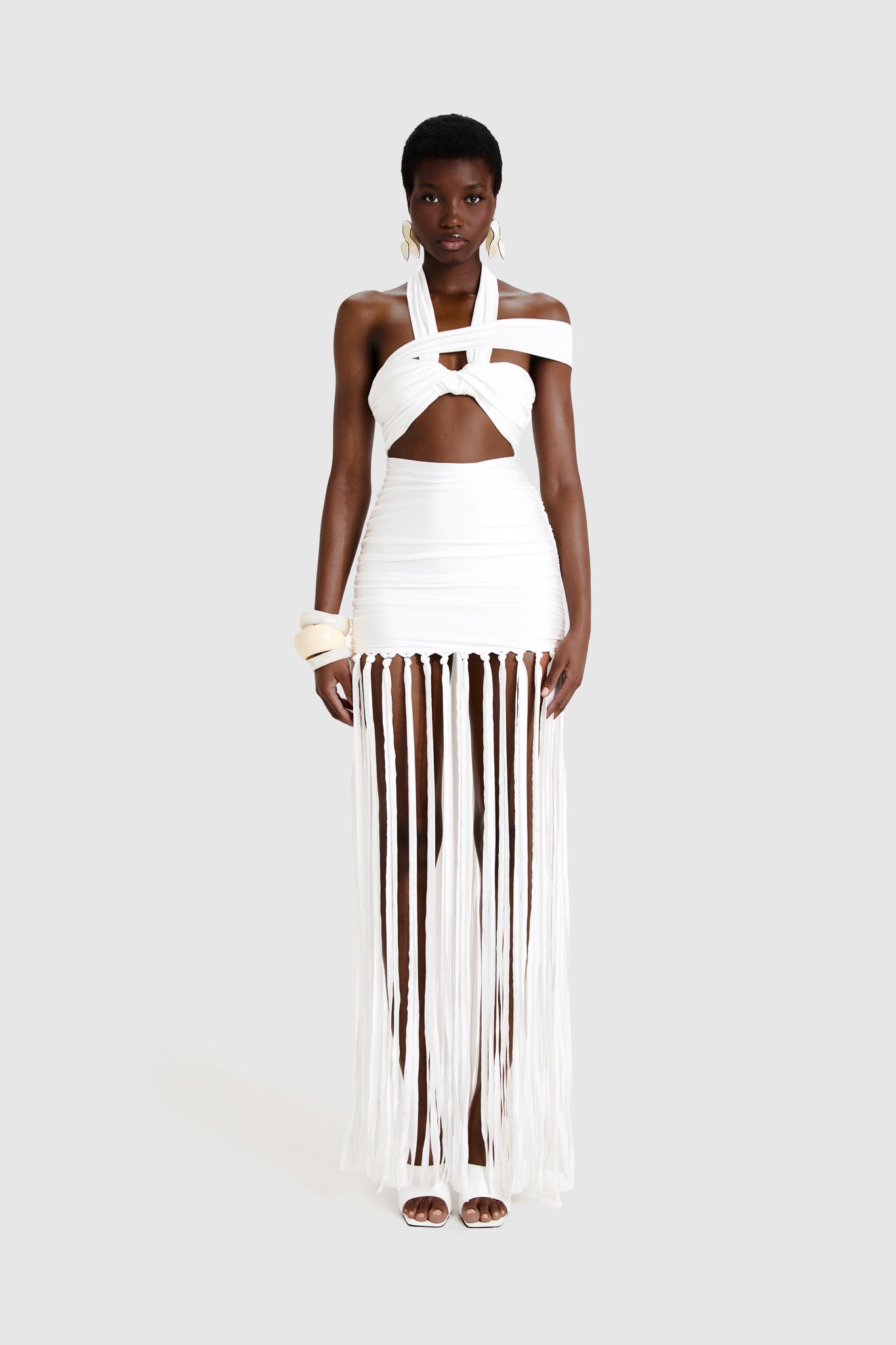 Kesh Tassel Maxi - White