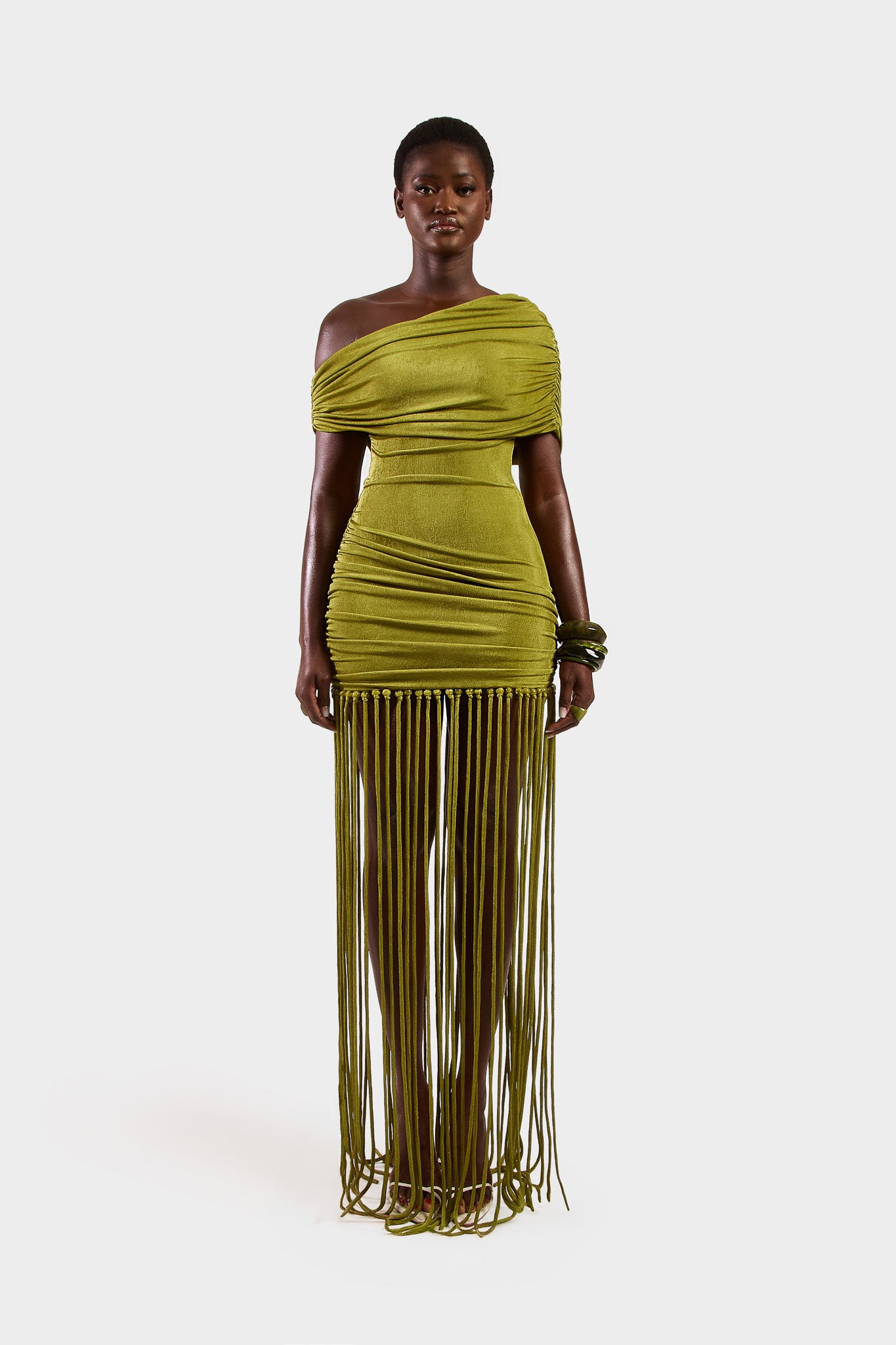 Verella Tassel Dress - Olive