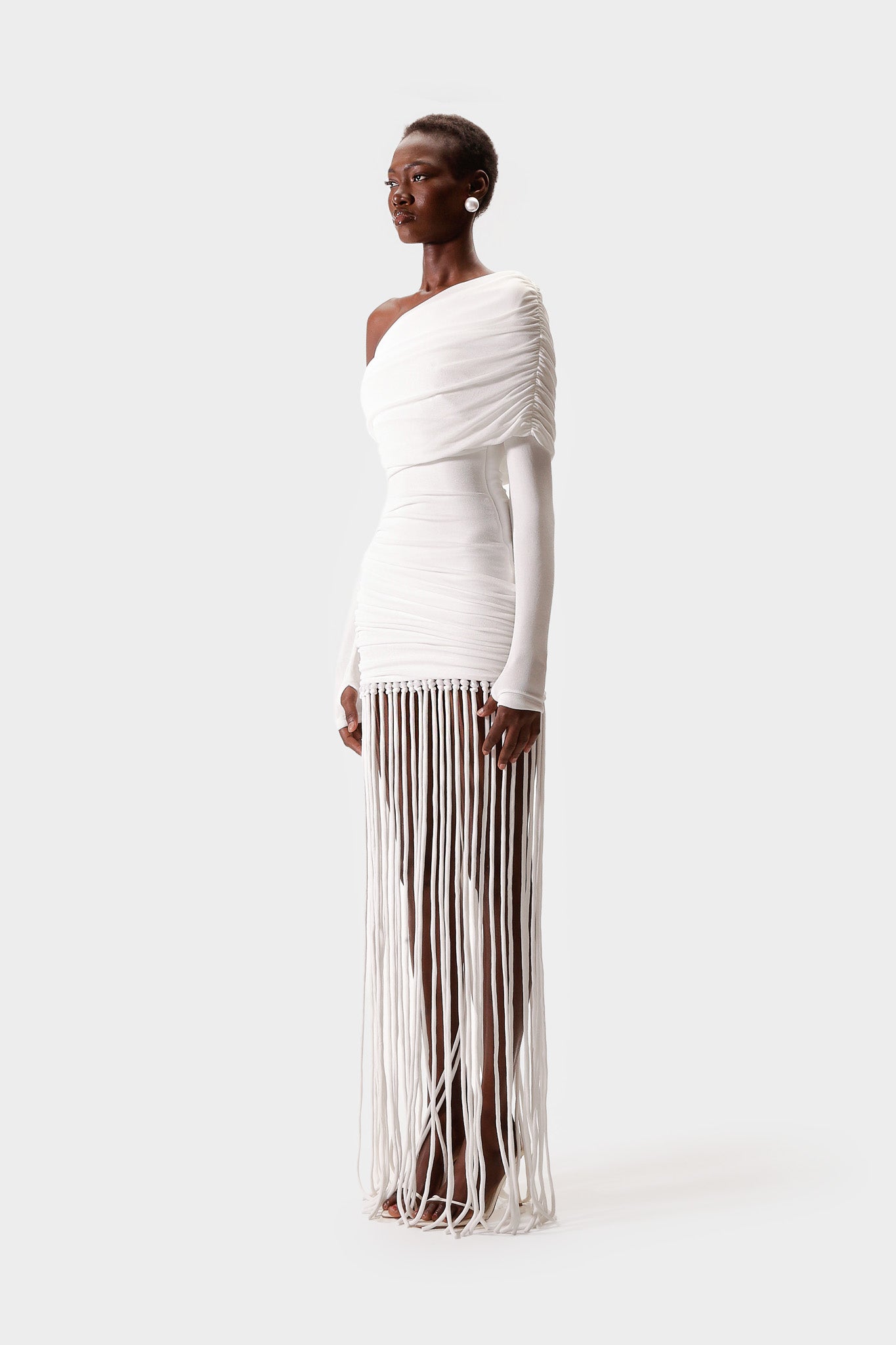 Verella Tassel Dress - White