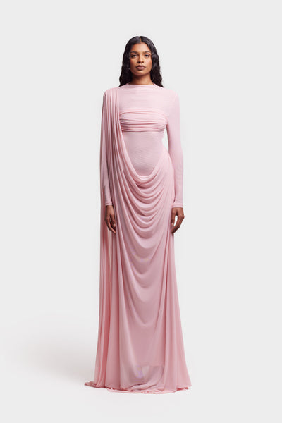 waterfall sleeve maxi dress Hokusai's Waterfalls Wrap Maxi Dress