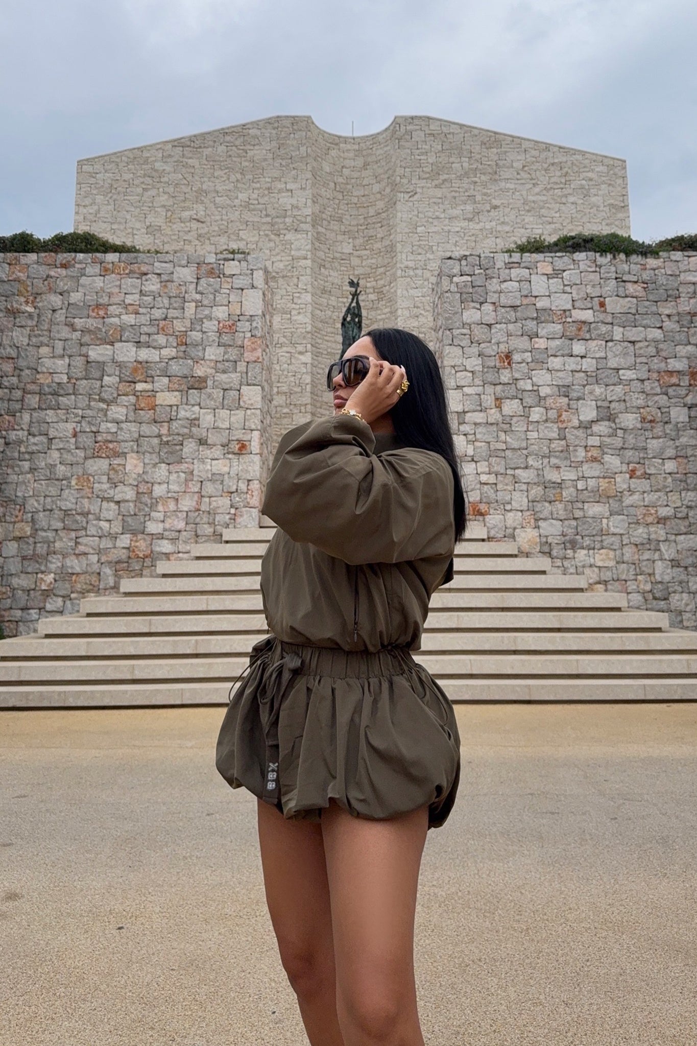 Windbreaker Balloon Short - Khaki
