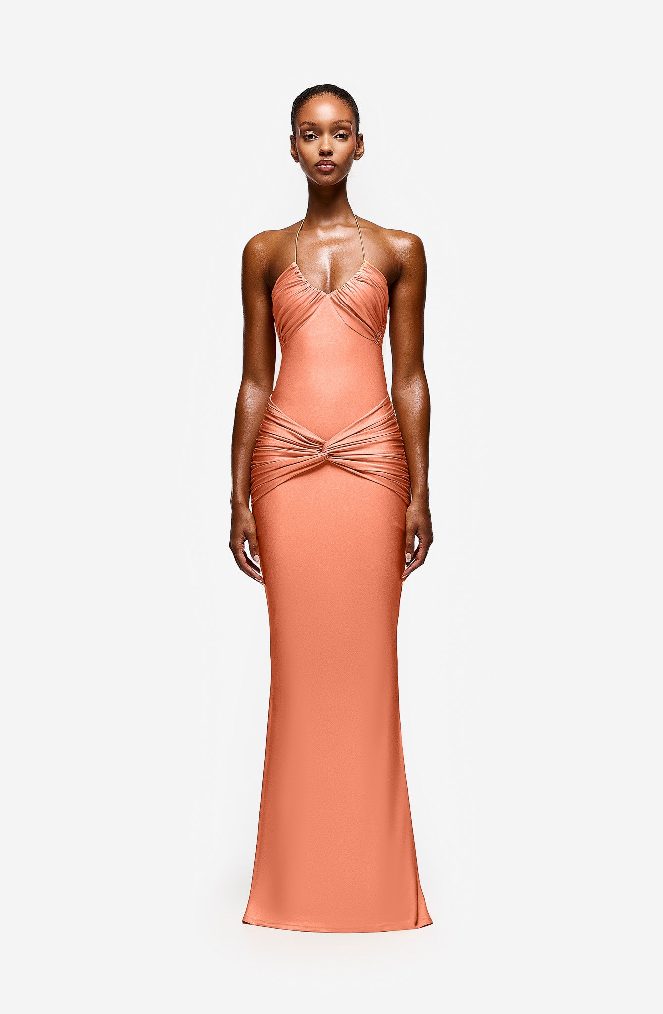 Yumaya Dress - Peach