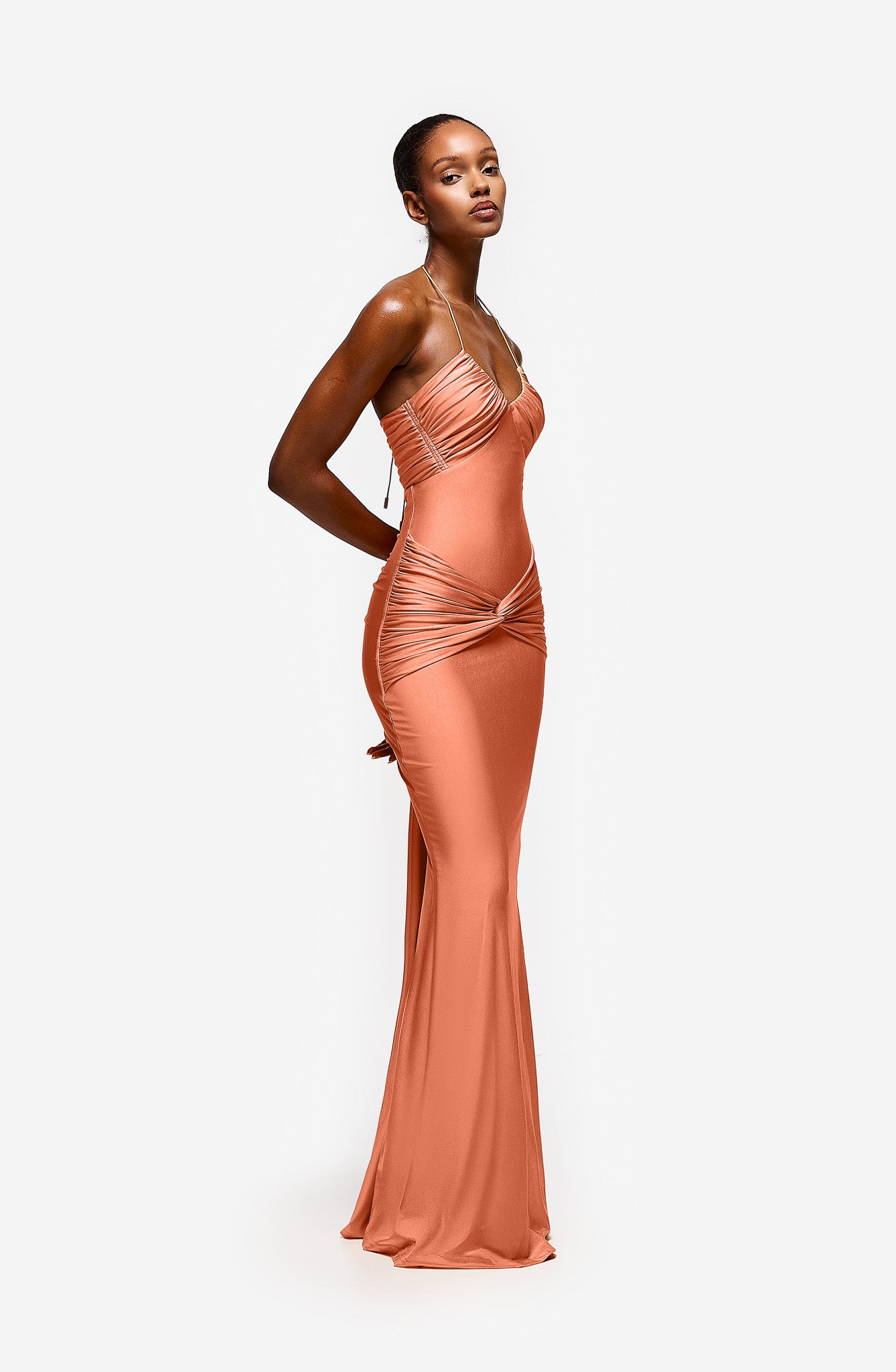 Yumaya Dress - Peach