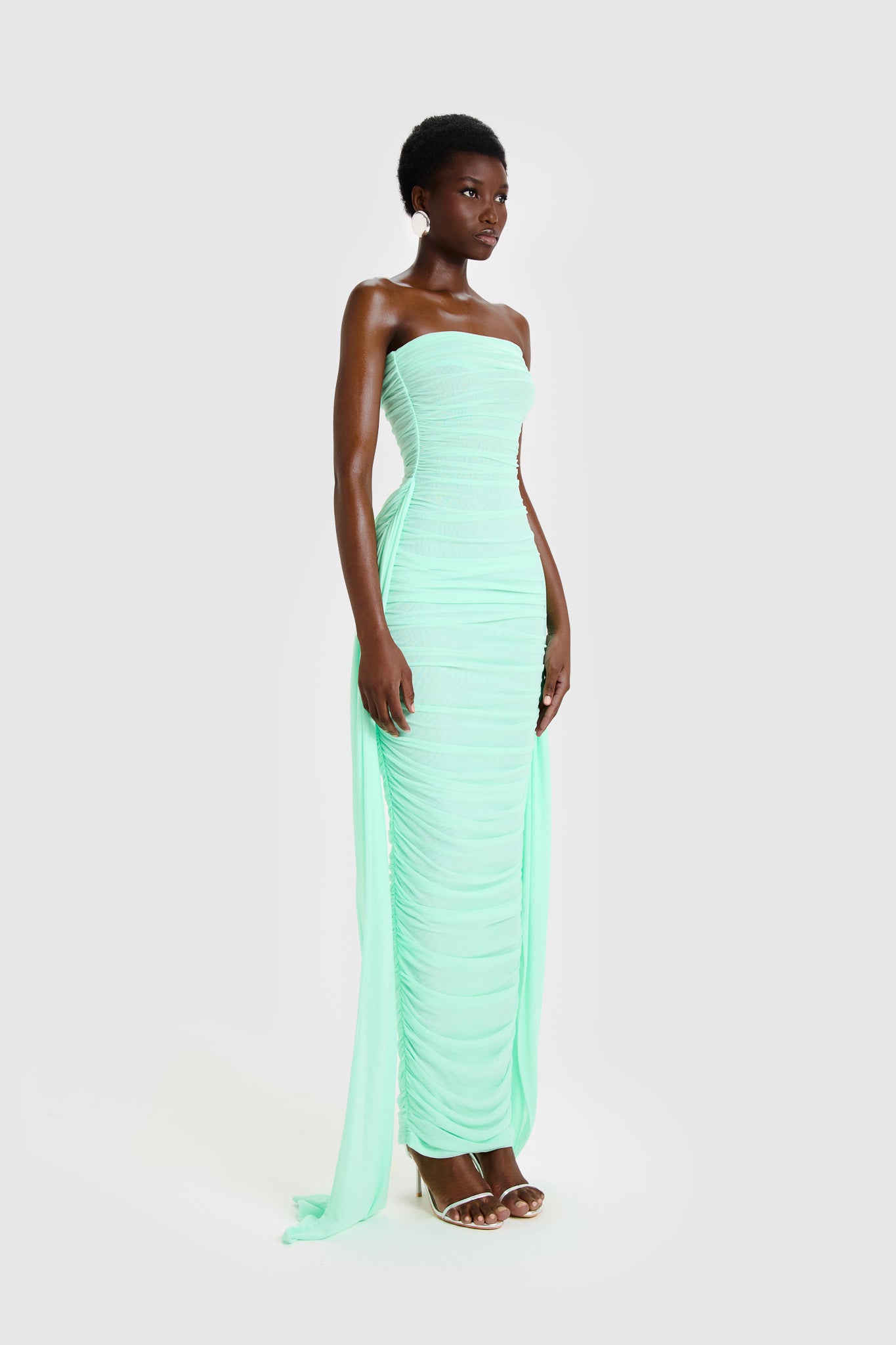 SAMPLE SALE Zaya Ruched Maxi - Lagoon