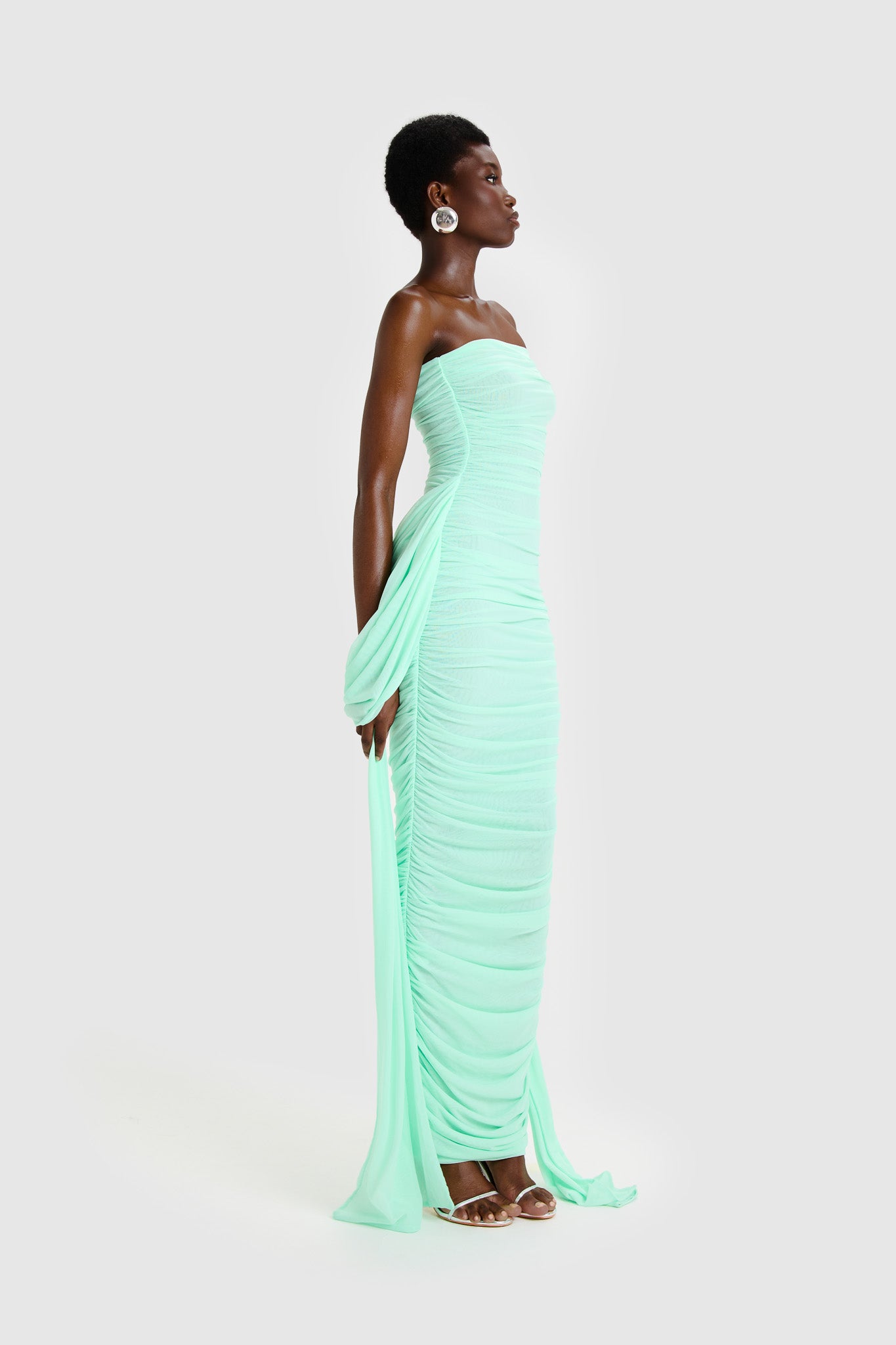 SAMPLE SALE Zaya Ruched Maxi - Lagoon