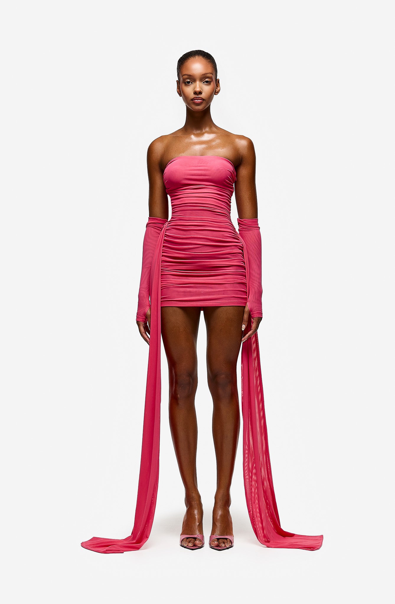 Zaya Ruched Mini - Pink Guava