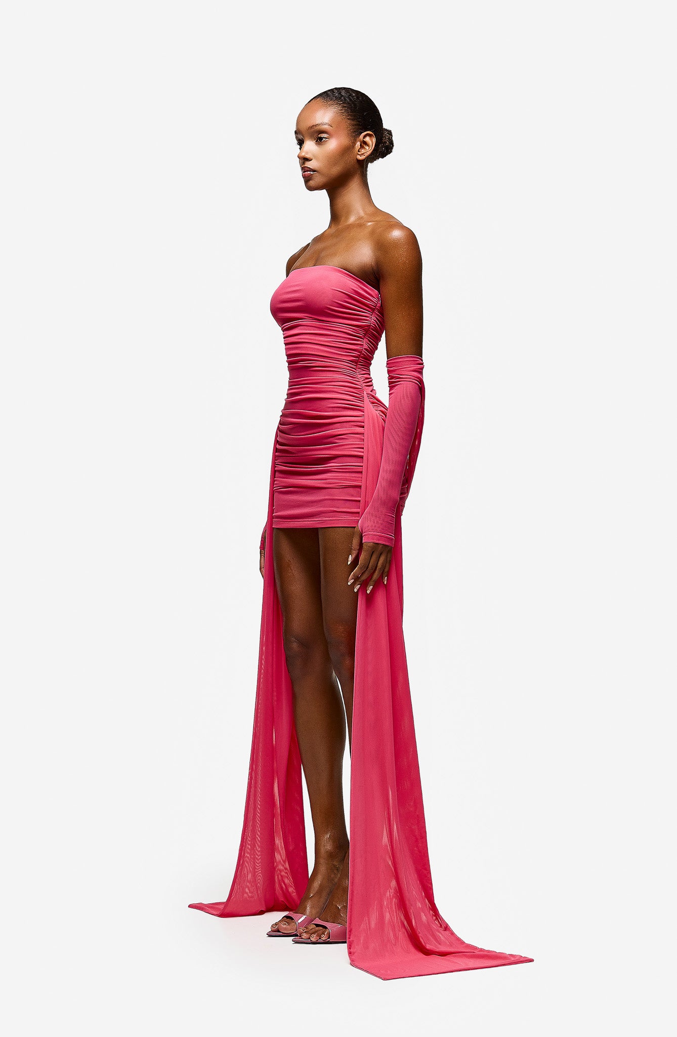 Zaya Ruched Mini - Pink Guava