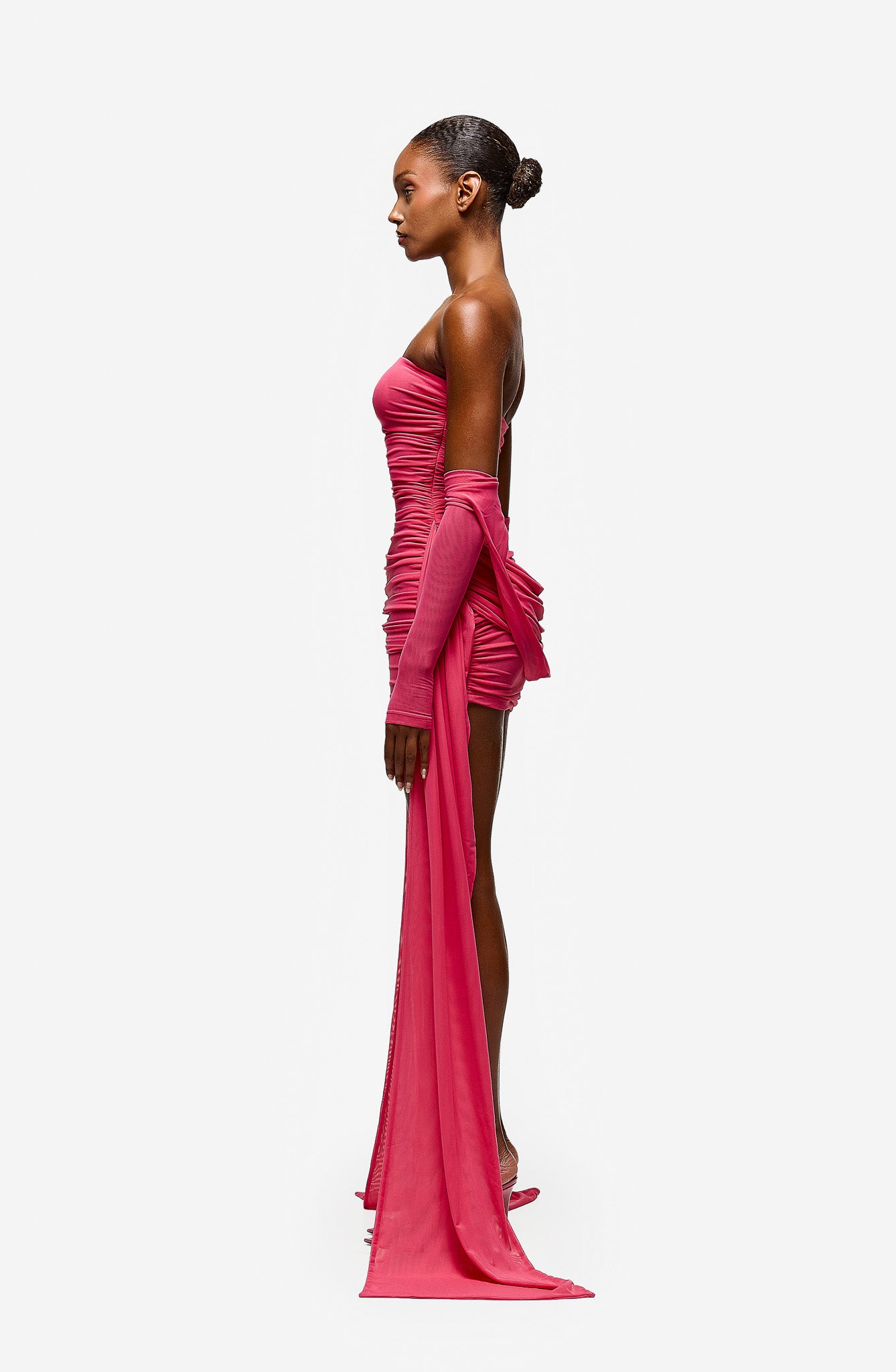 Zaya Ruched Mini - Pink Guava