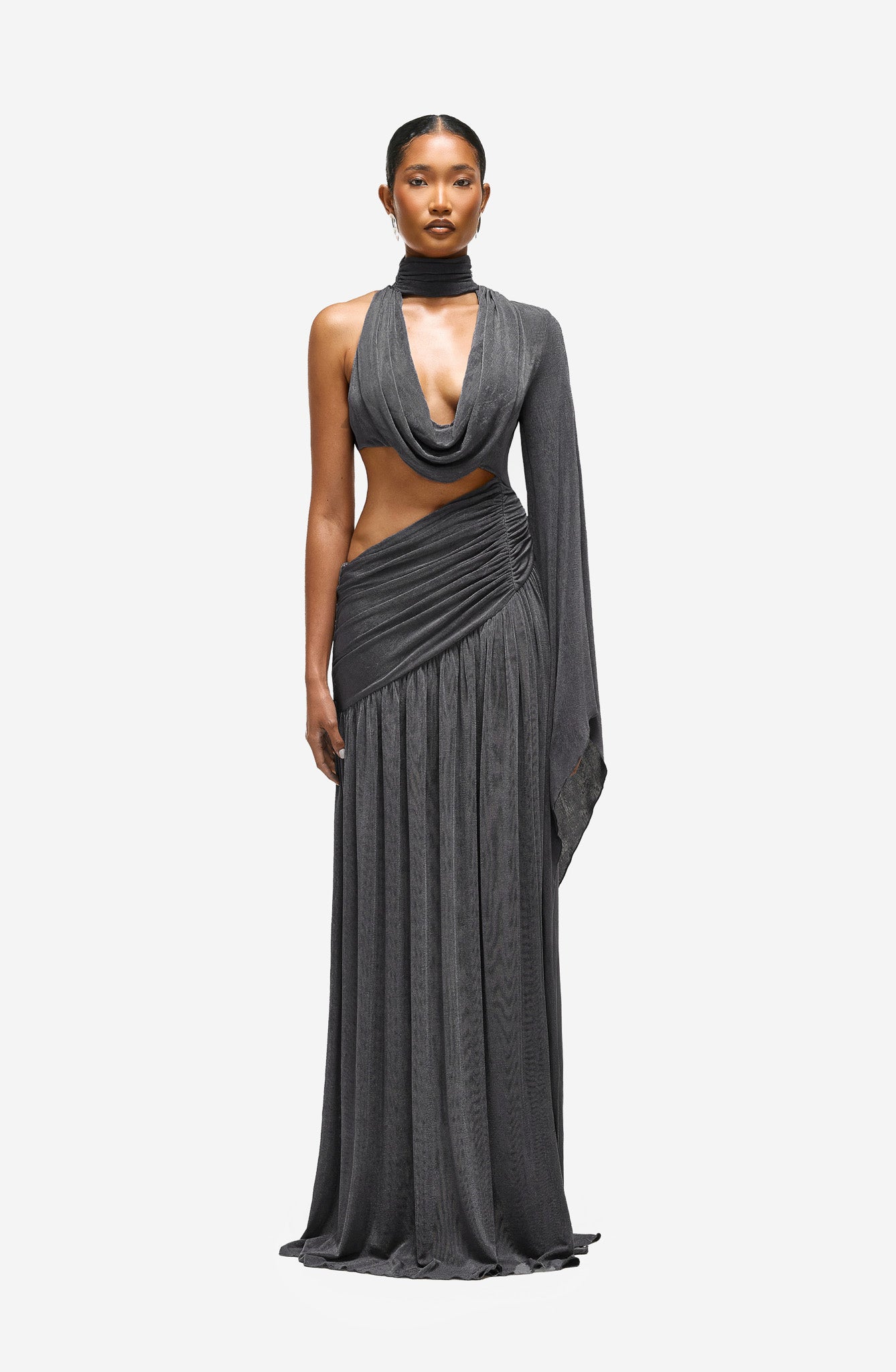 Zelle Cut Out Dress - Smokey