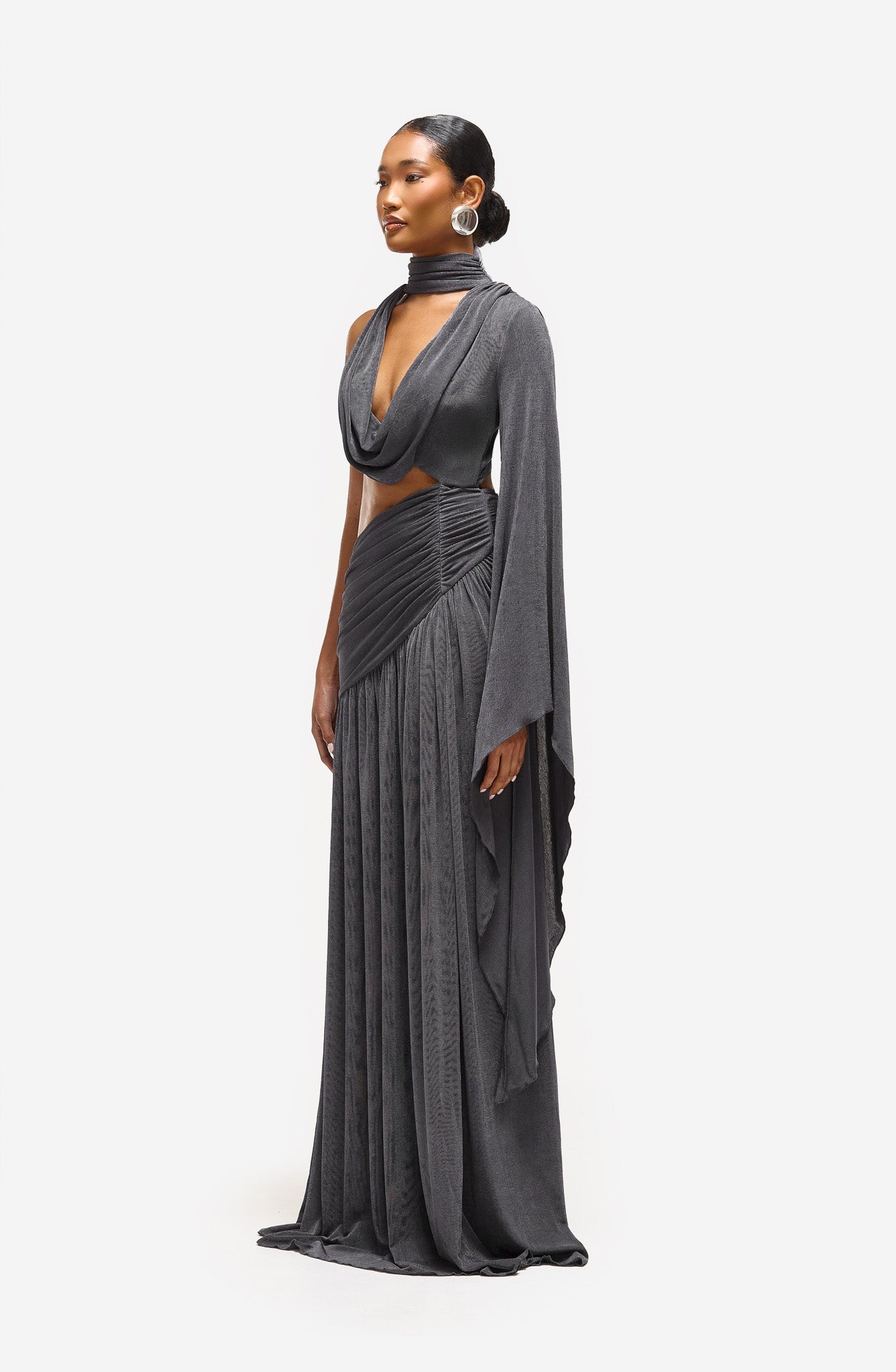 Zelle Cut Out Dress - Smokey