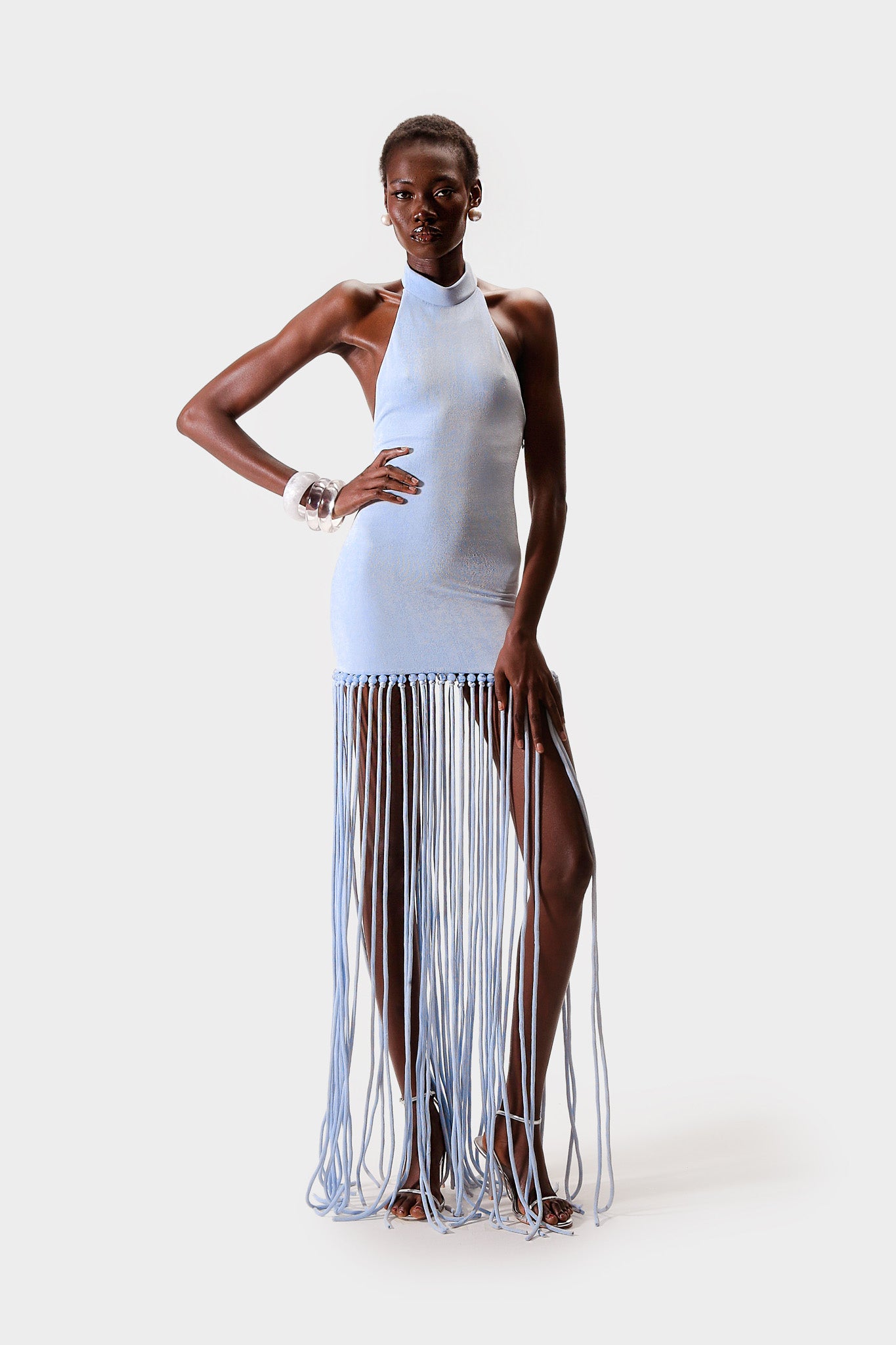 Zuma Tassel Dress - Clear Sky