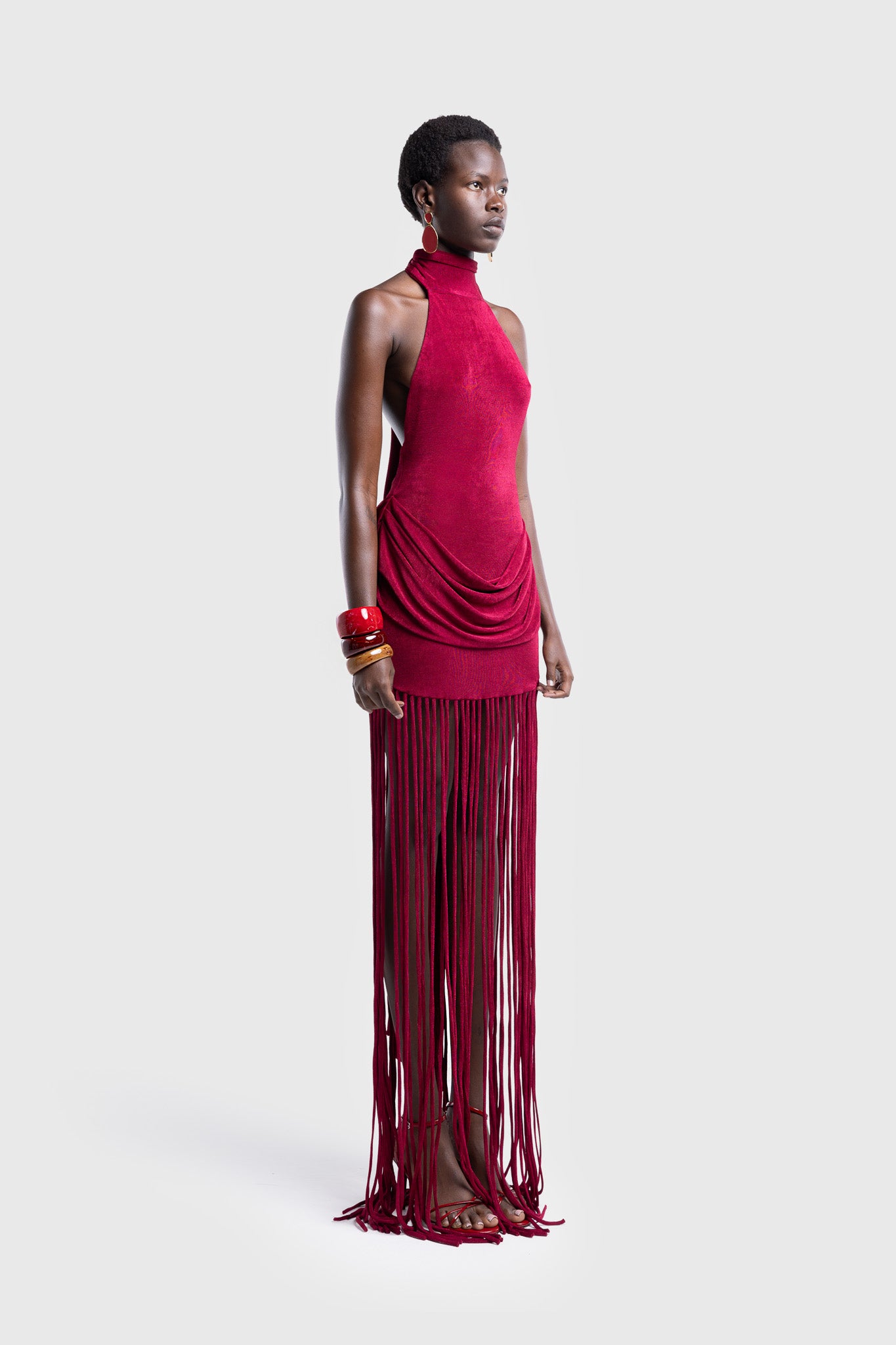 SAMPLE SALE Zuma Tassel Dress - Deep Cherry – BBXBRAND